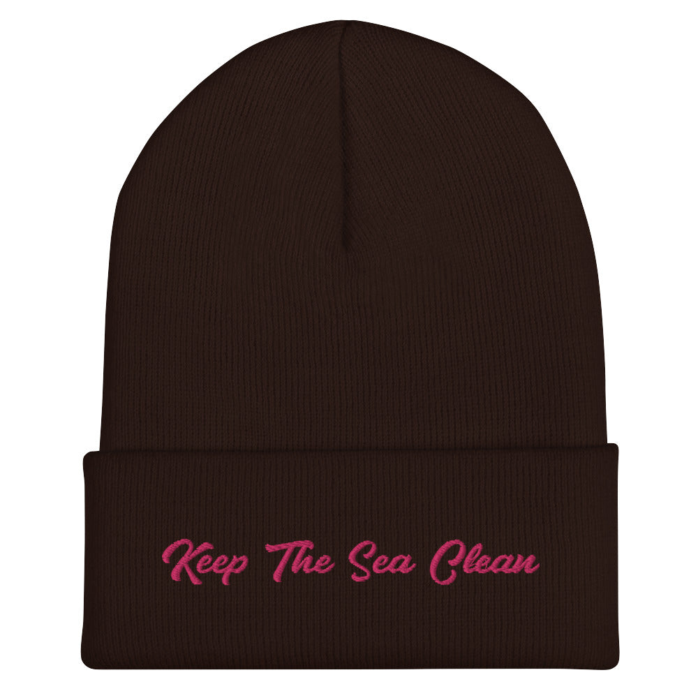 Bonnet old school à revers Keep The Sea Clean Flamingo