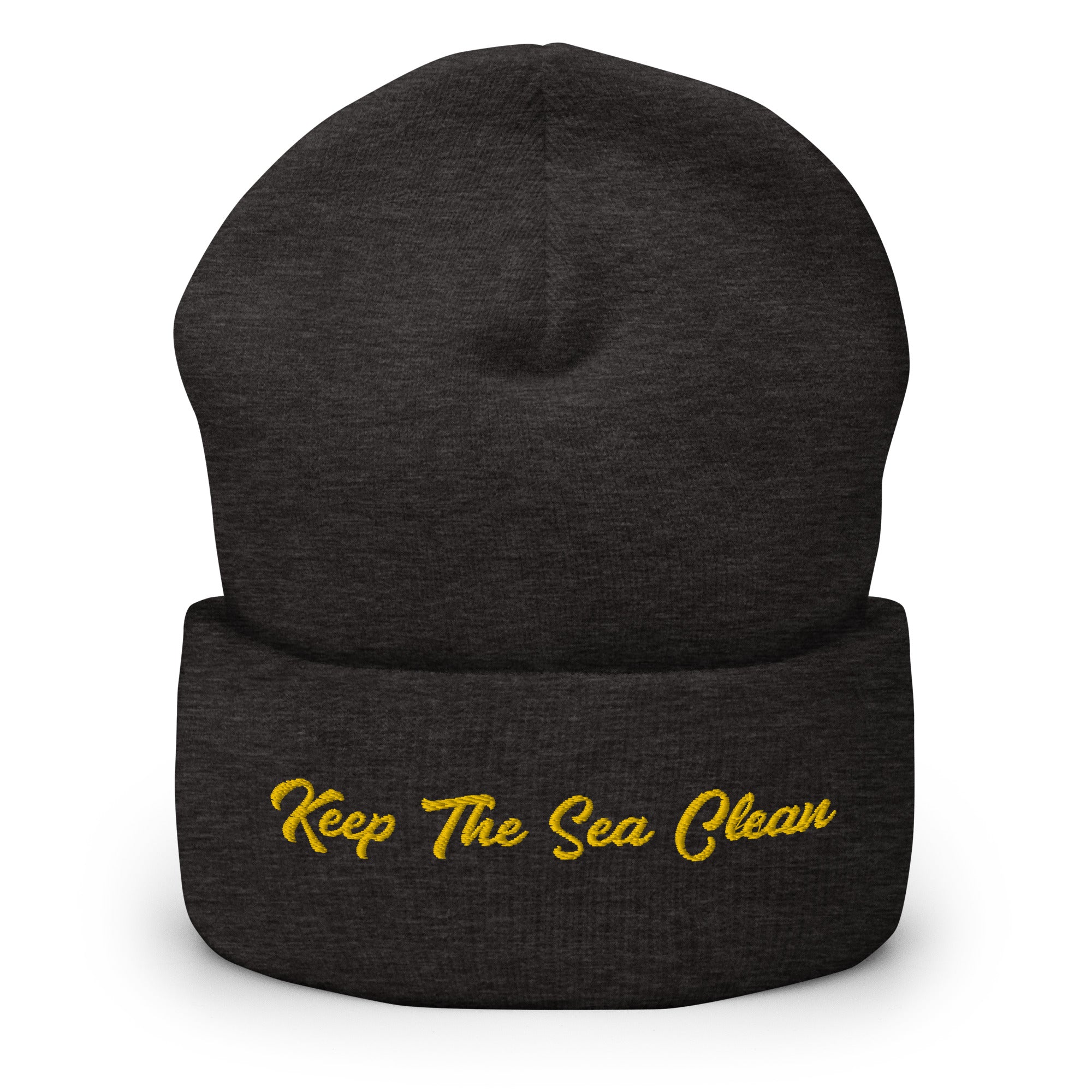 Cuffed Beanie Keep The Sea Clean Gold