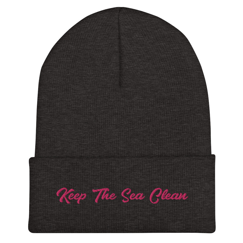 Bonnet old school à revers Keep The Sea Clean Flamingo