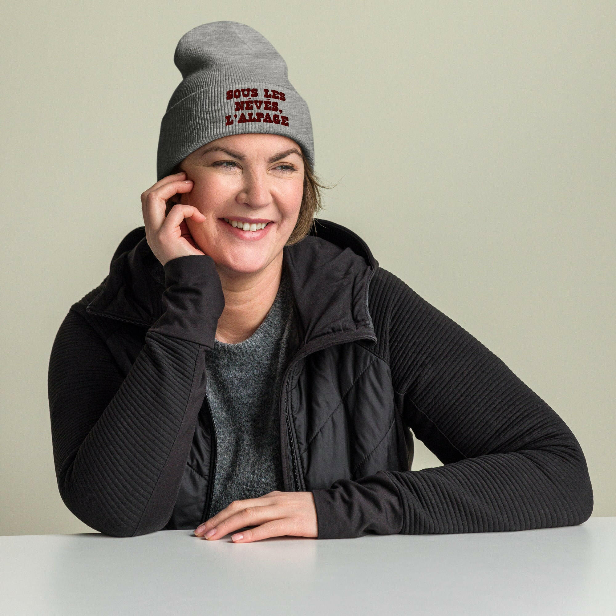 Cuffed Beanie Sous les névés l'alpage Brown