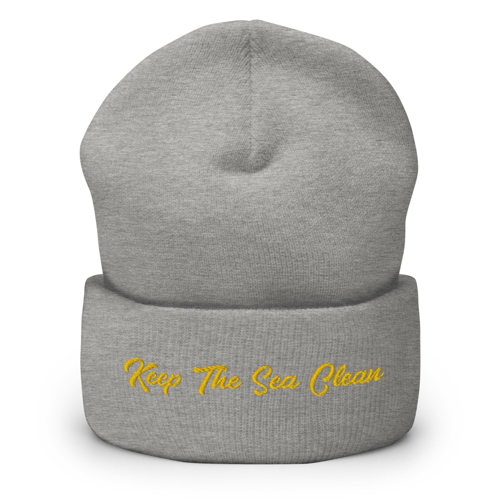 Cuffed Beanie Keep The Sea Clean Gold