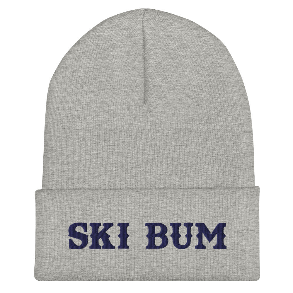 Bonnet old school à revers Ski Bum Navy broderie 3DPuffy