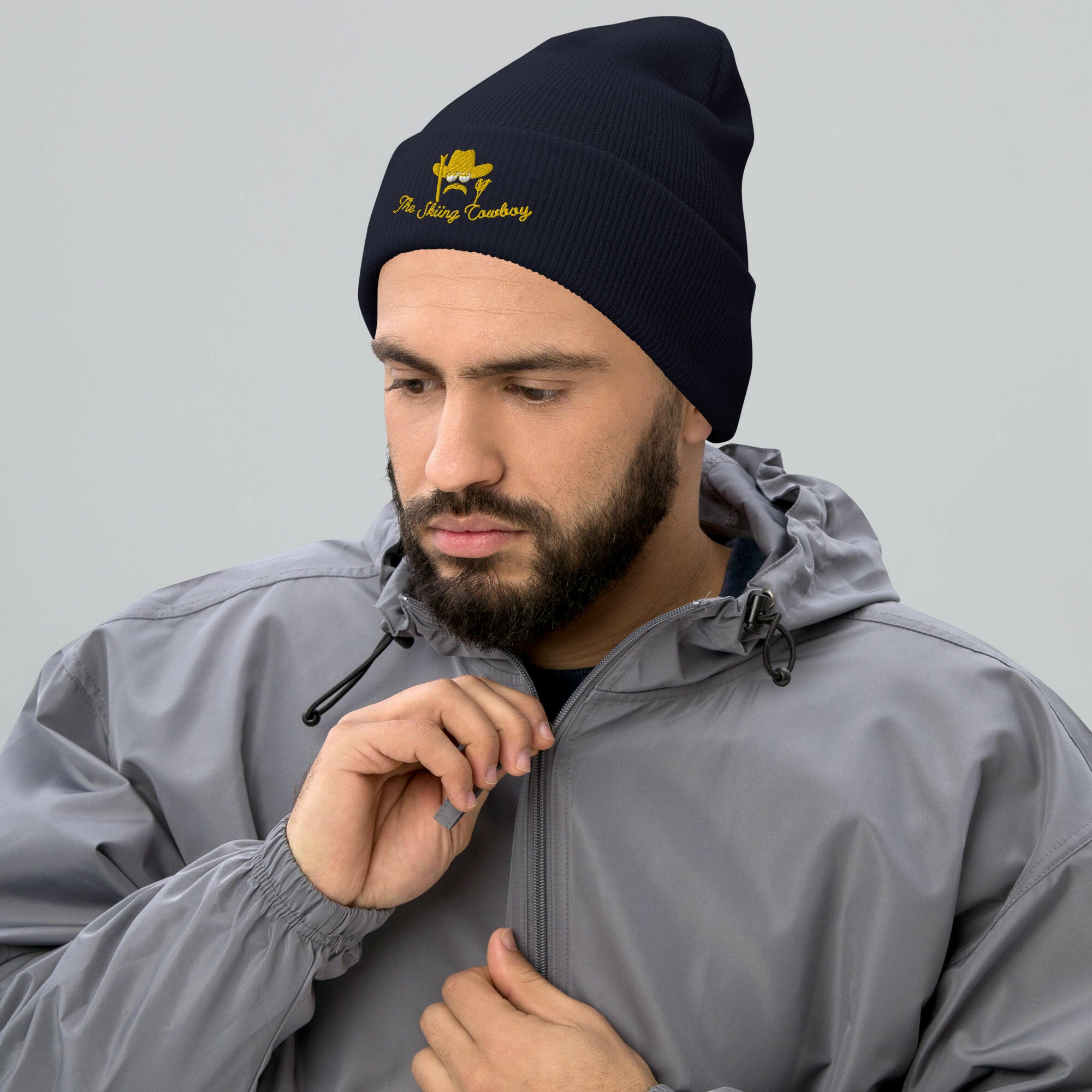 Bonnet old school à revers The Skiing Cowboy Gold