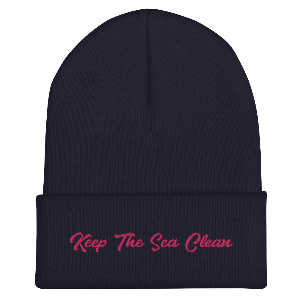 Bonnet old school à revers Keep The Sea Clean Flamingo