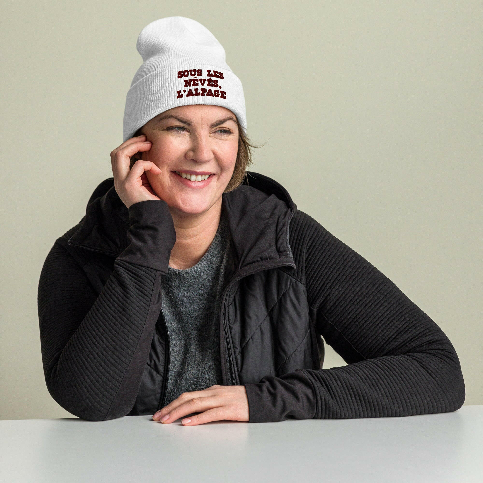 Cuffed Beanie Sous les névés l'alpage Brown