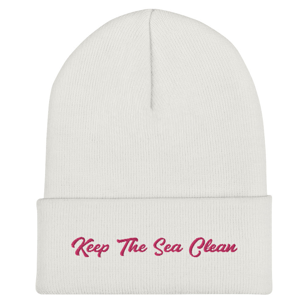 Bonnet old school à revers Keep The Sea Clean Flamingo