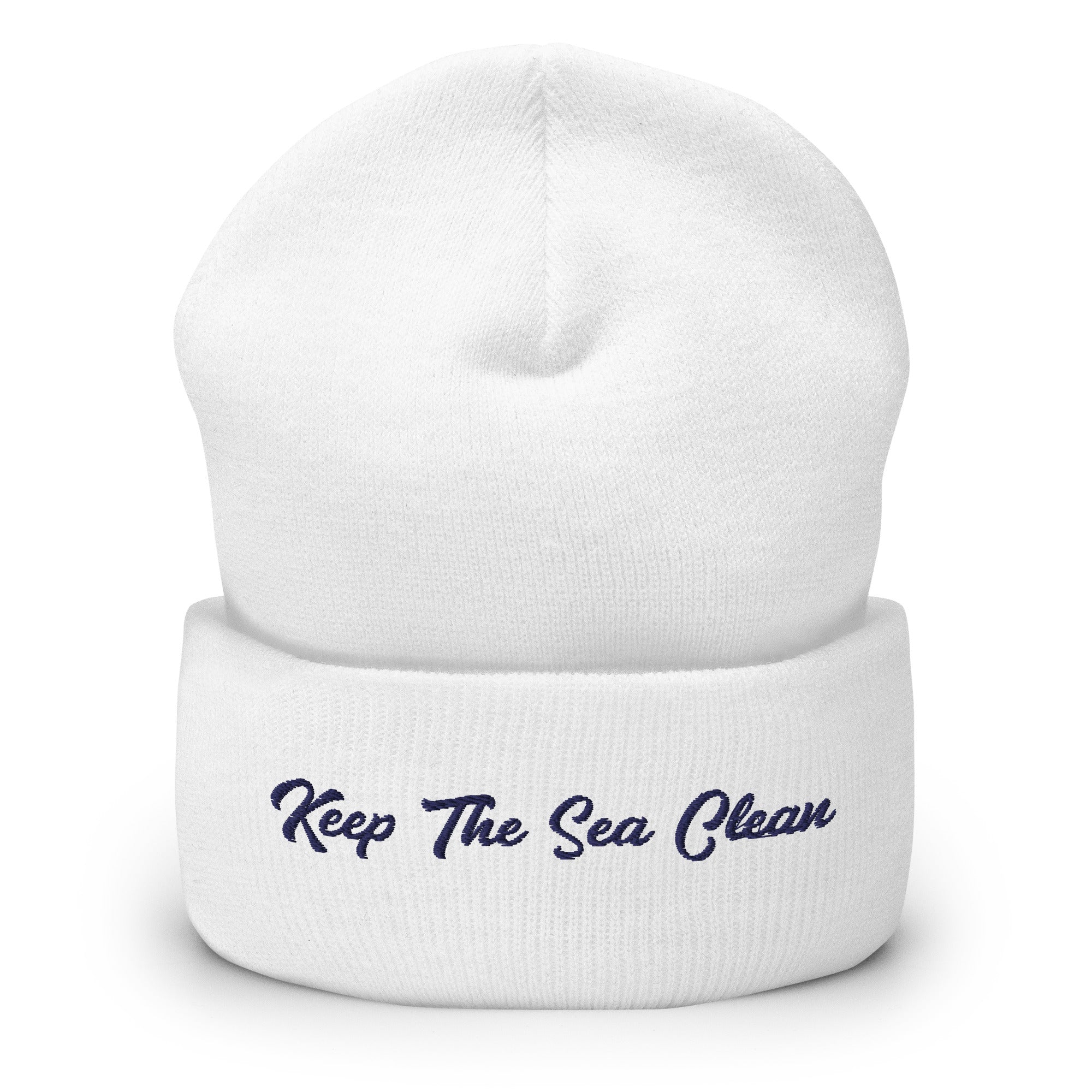 Cuffed Beanie Keep The Sea Clean Navy