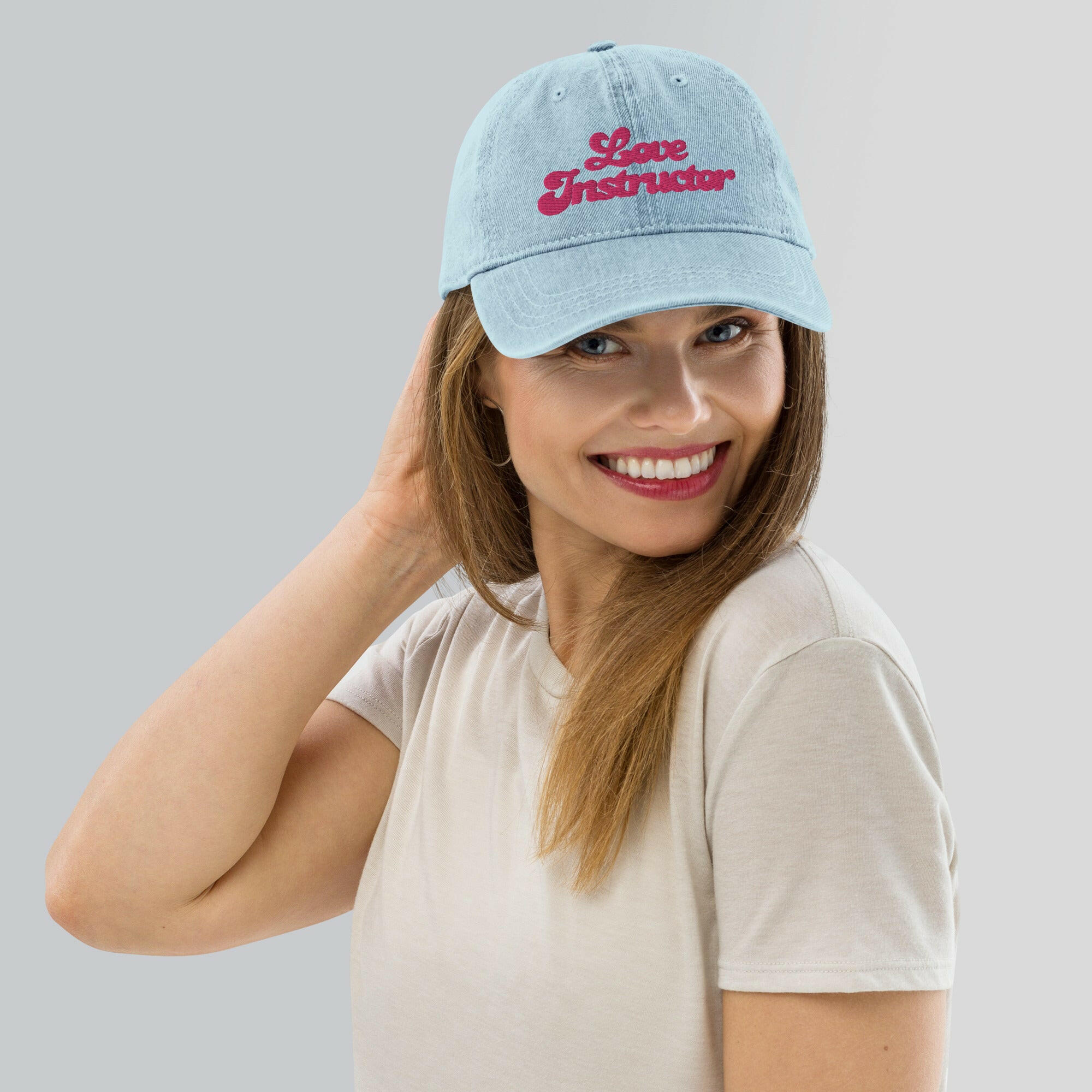 Denim cap Love instructor