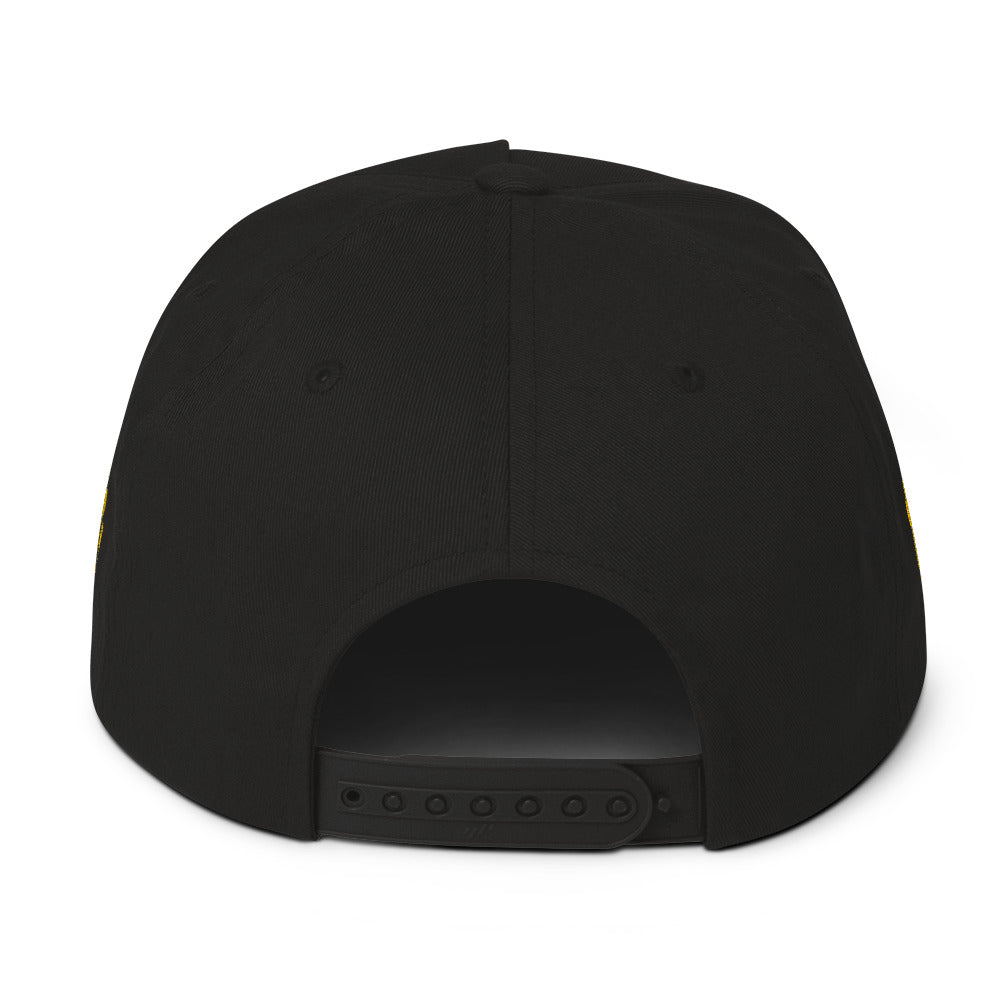 Casquette à Visière Plate en coton sergé No Skiboots on Dancefloor brodé sur 3 côtés 3DPuffy