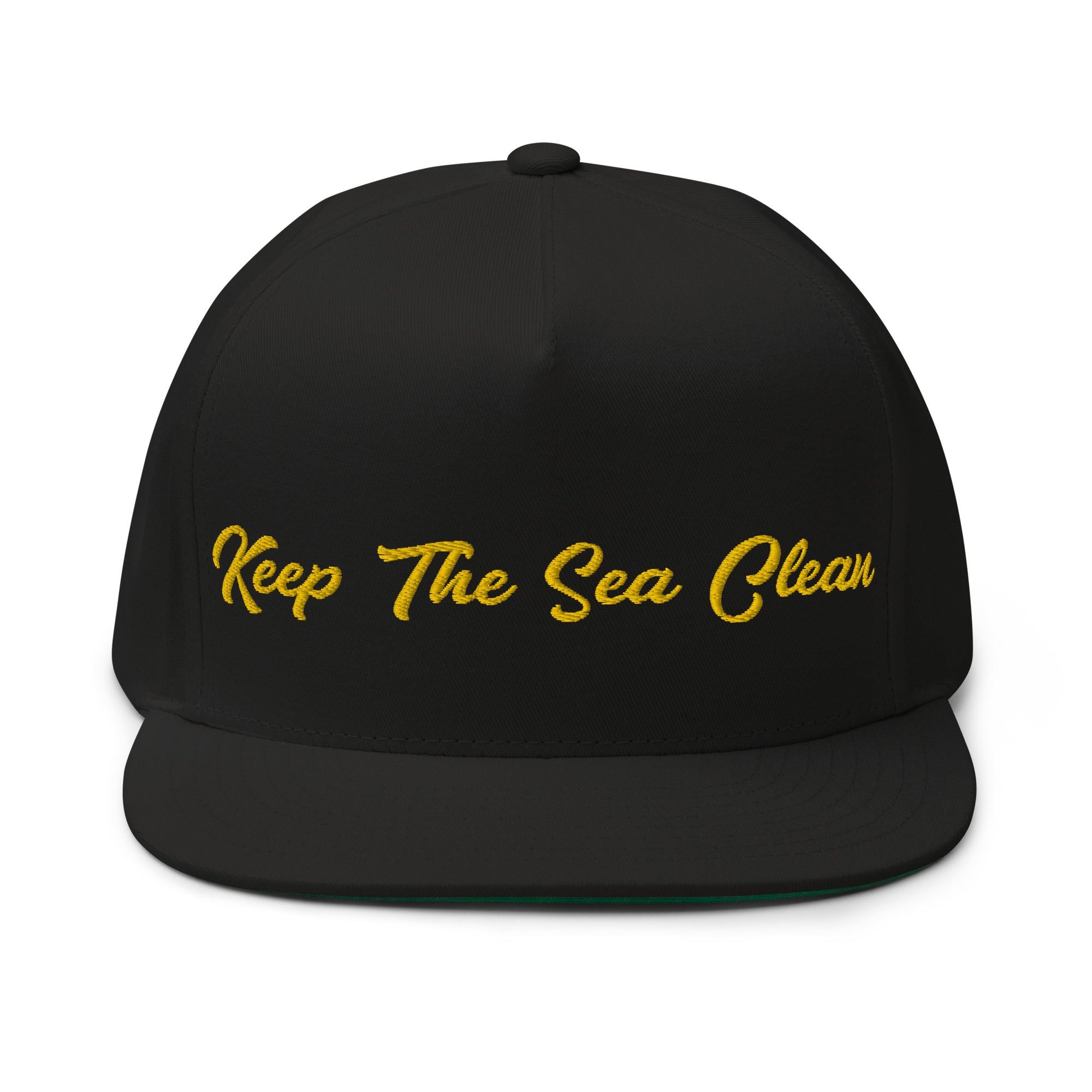 Flat Bill Cap Keep The Sea Clean
