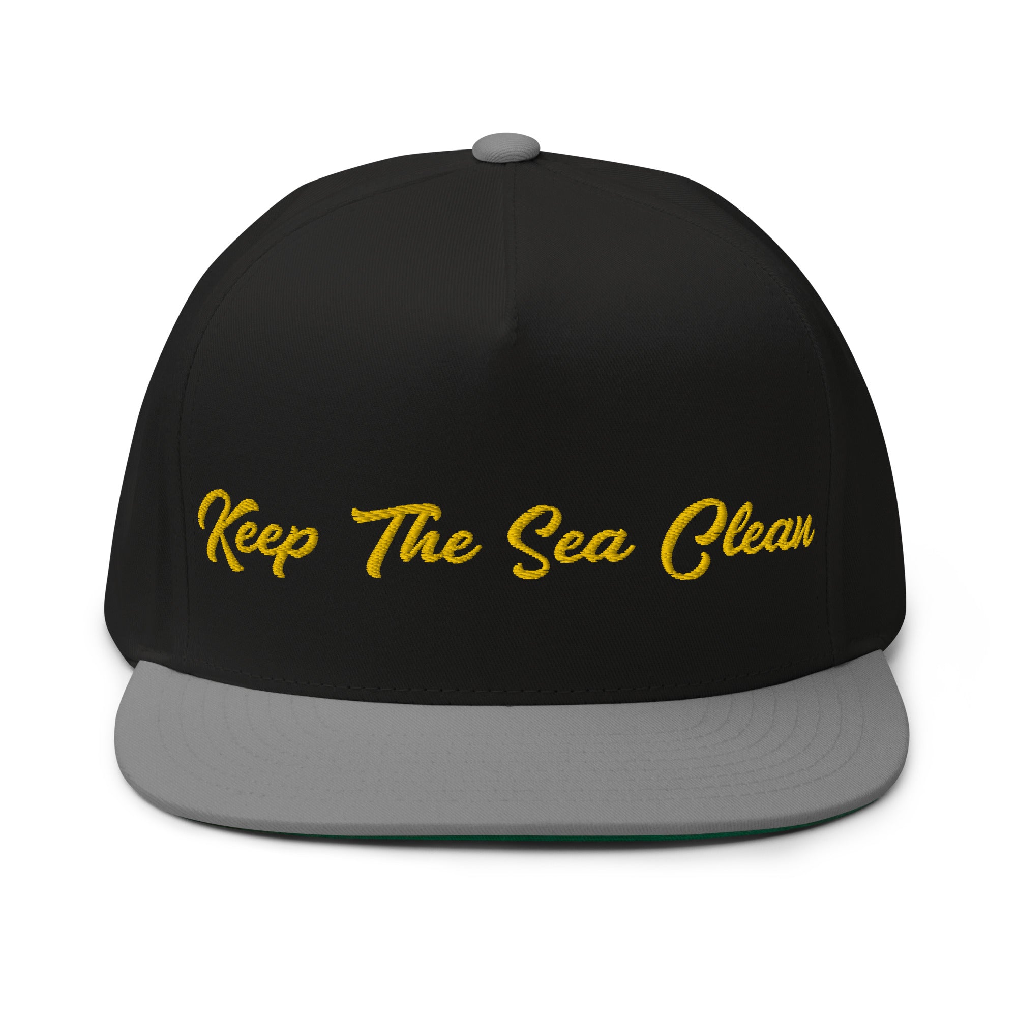 Flat Bill Cap Keep The Sea Clean