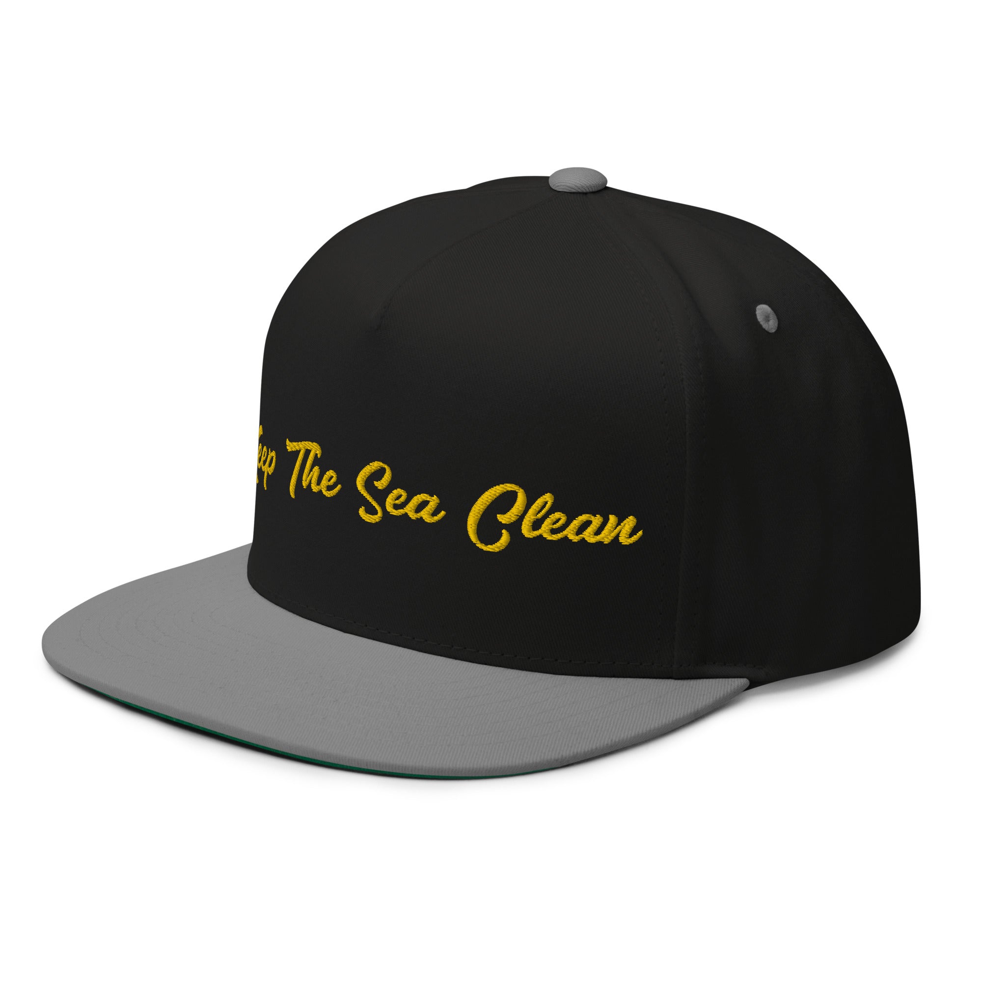 Flat Bill Cap Keep The Sea Clean