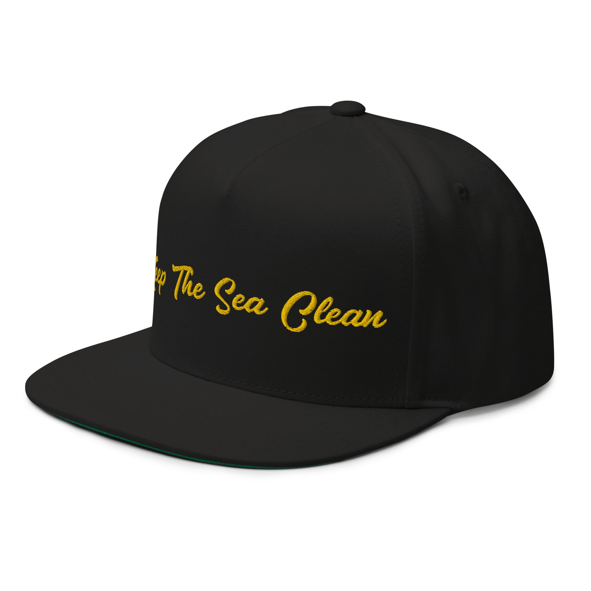 Flat Bill Cap Keep The Sea Clean