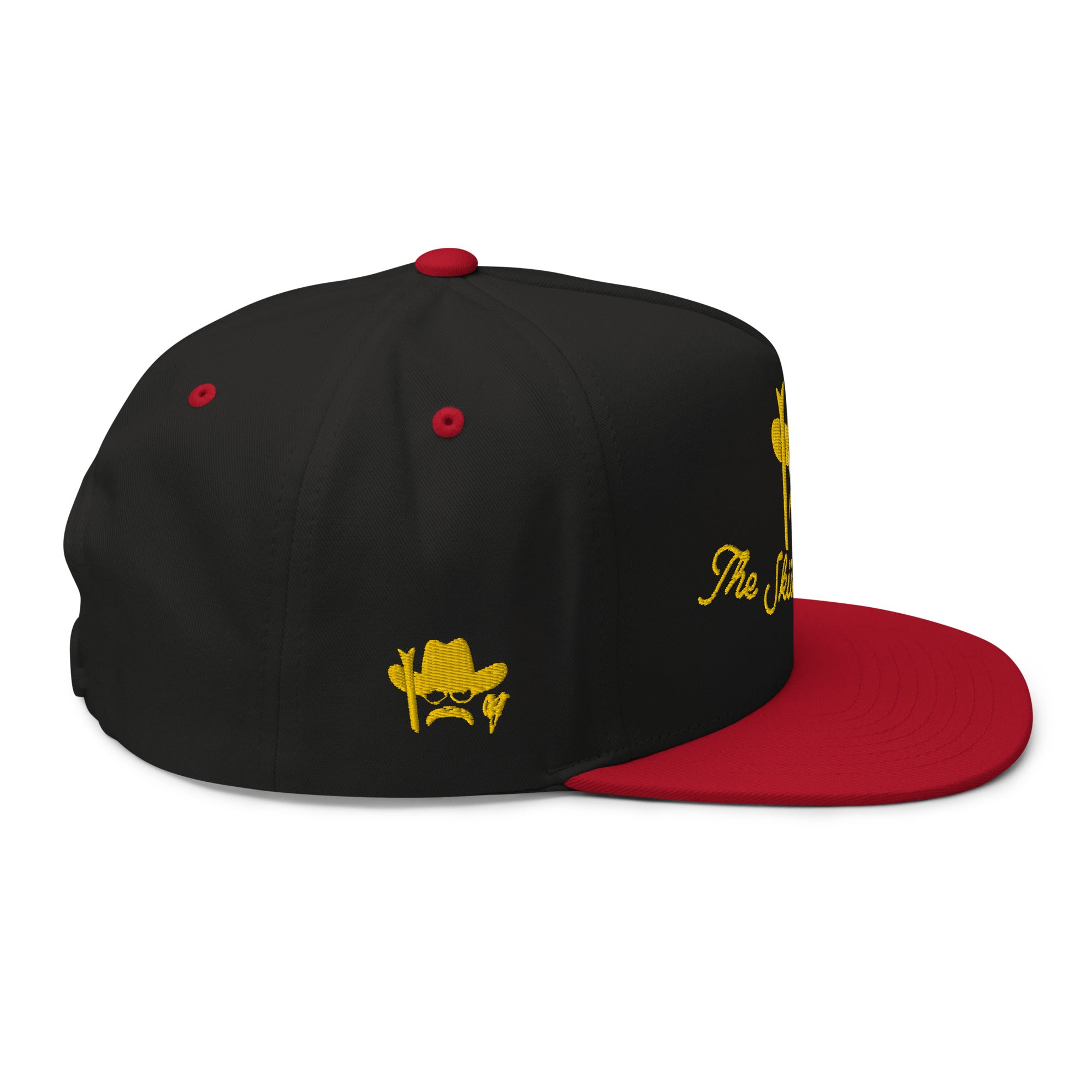 Casquette à Visière Plate en coton sergé The Skiing Cowboy Gold brodé sur 3 côtés