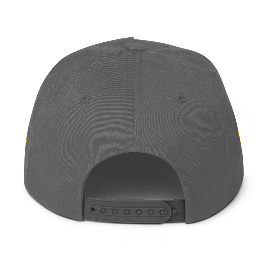 Casquette à Visière Plate en coton sergé No Skiboots on Dancefloor brodé sur 3 côtés 3DPuffy