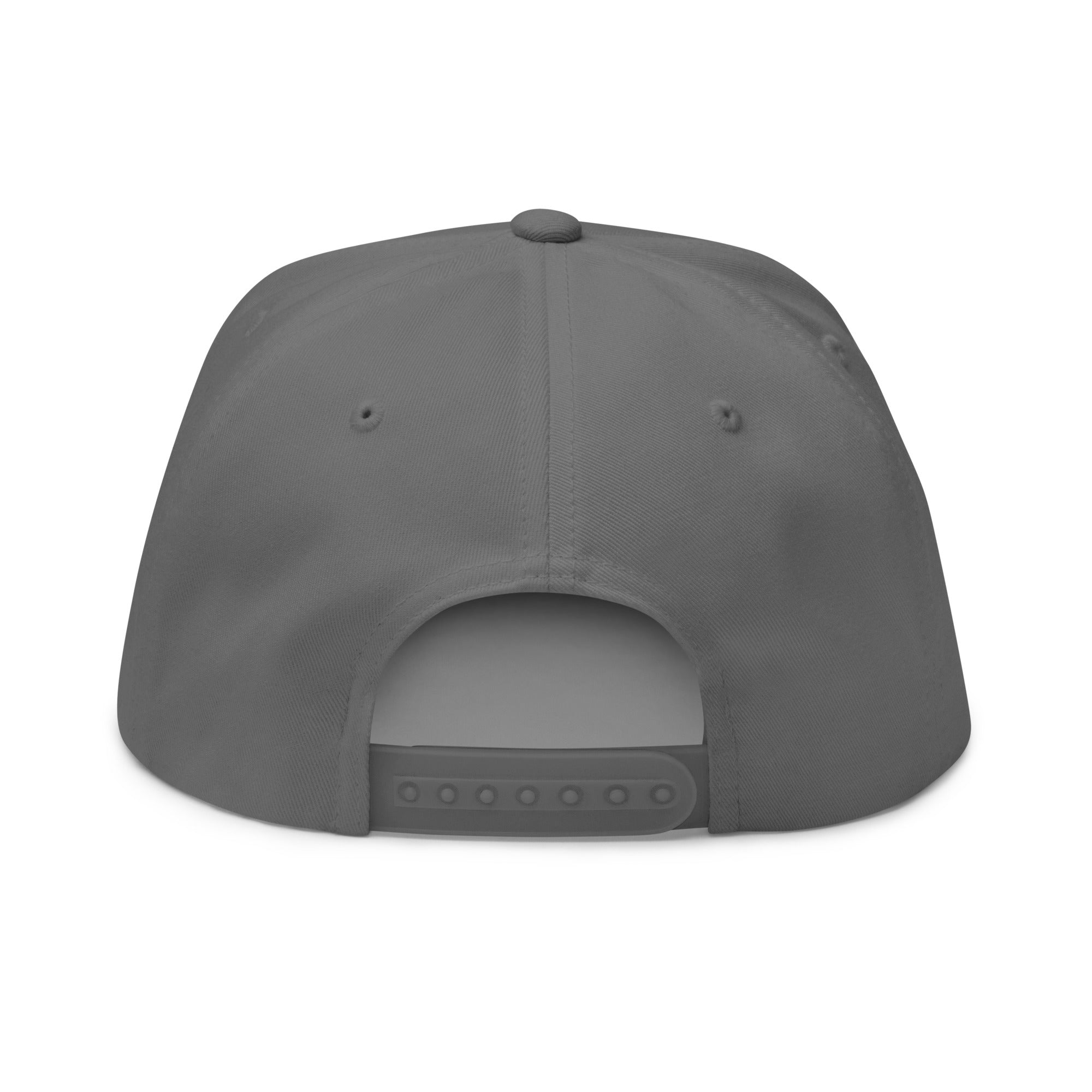 Flat Bill Cap Ski Bum Free camping is not a crime multicolor embroidered pattern