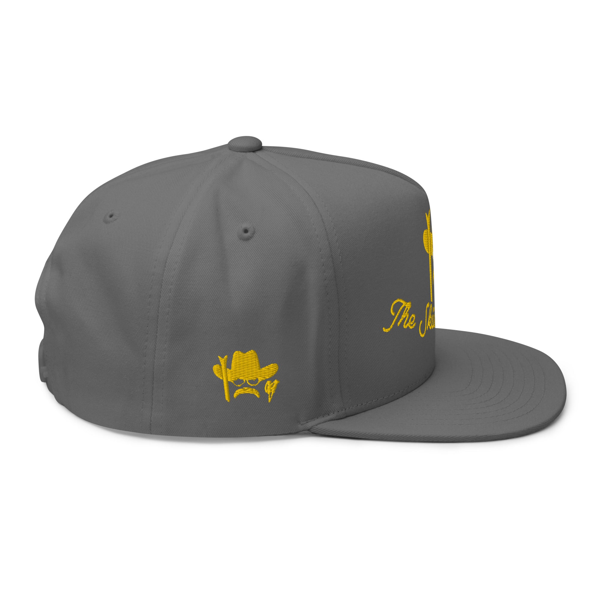 Casquette à Visière Plate en coton sergé The Skiing Cowboy Gold brodé sur 3 côtés