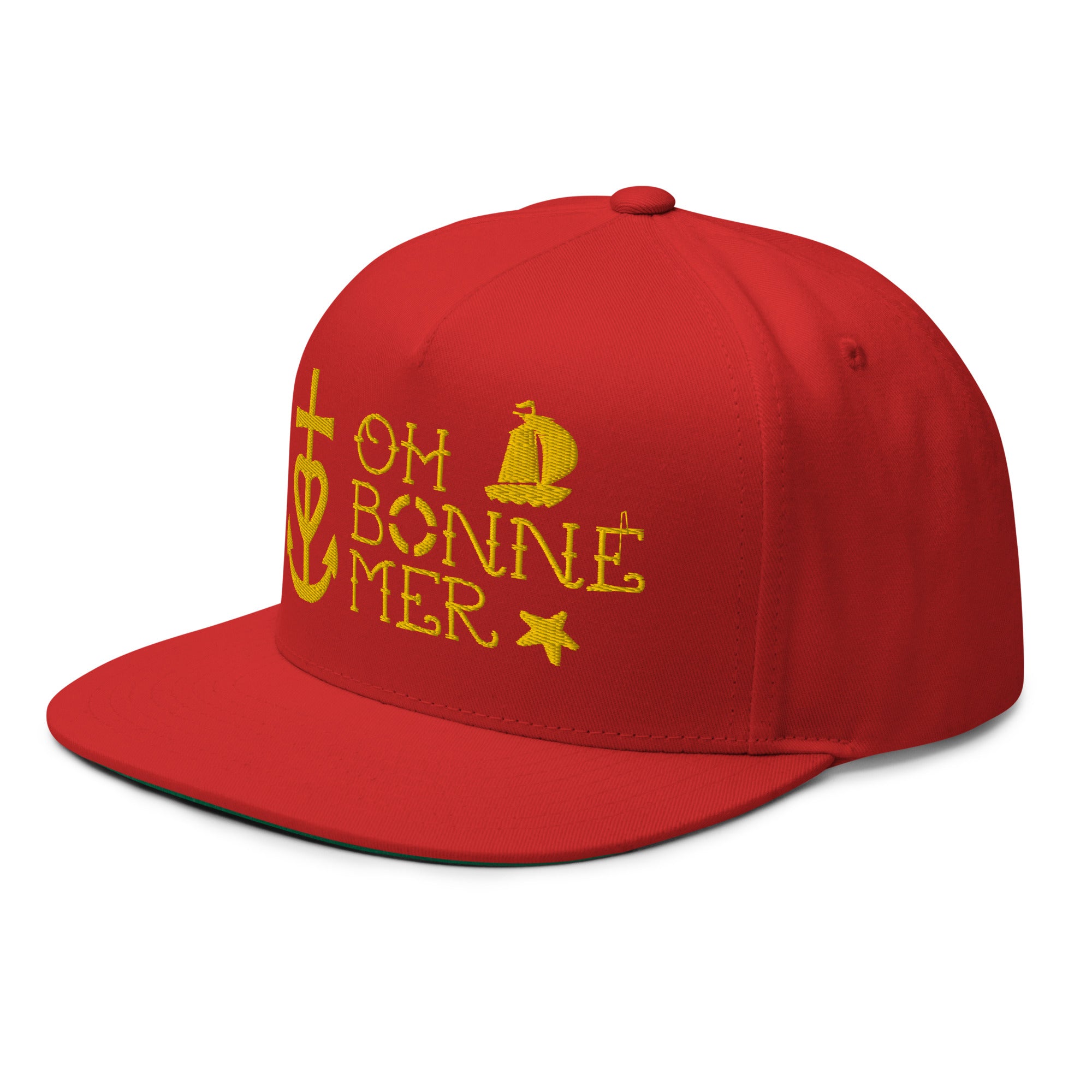 Casquette à Visière Plate en coton sergé Oh Bonne Mer 2 grand motif