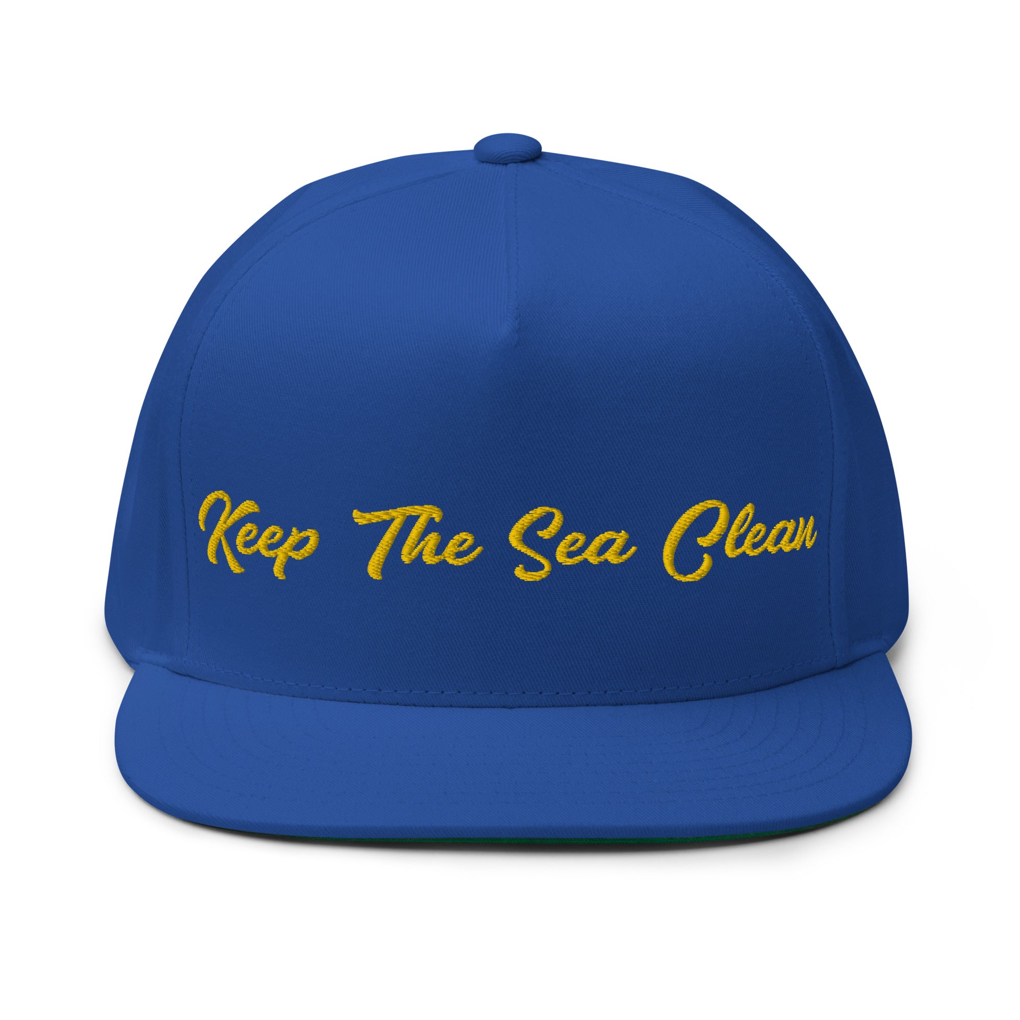 Flat Bill Cap Keep The Sea Clean