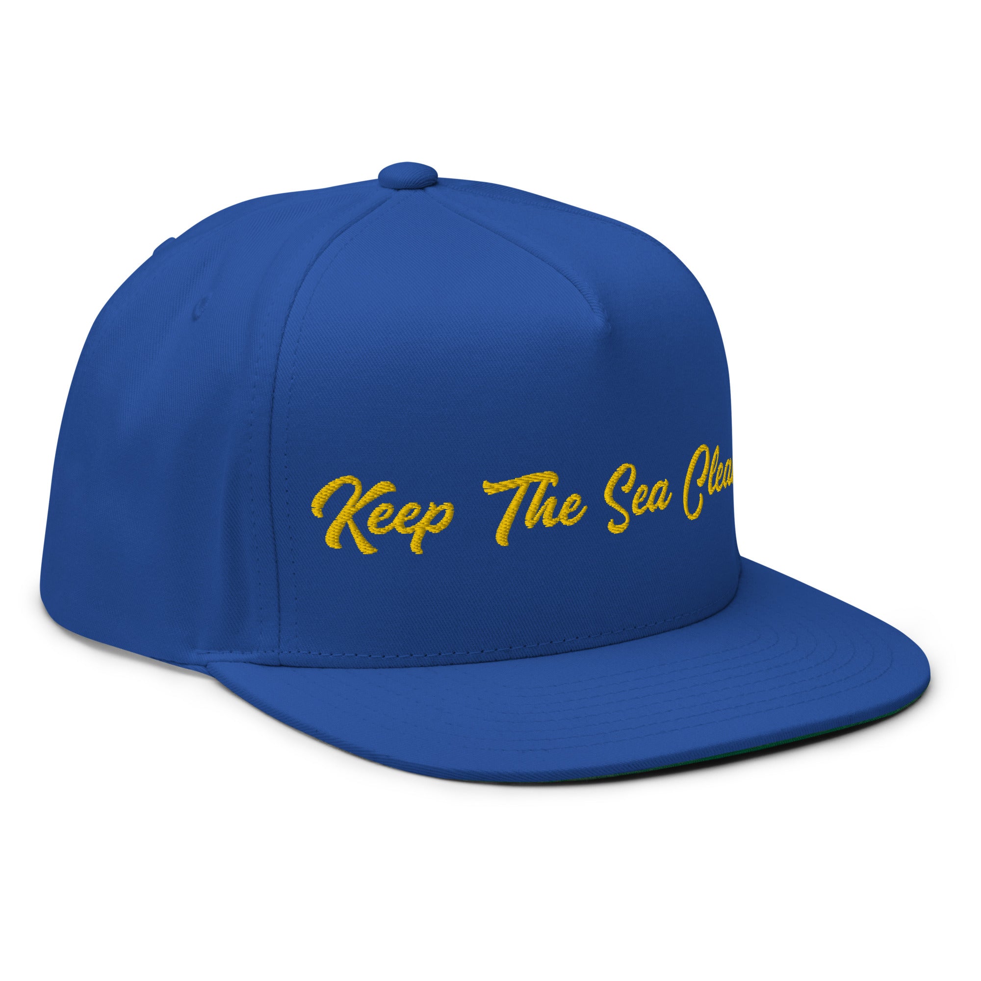 Flat Bill Cap Keep The Sea Clean