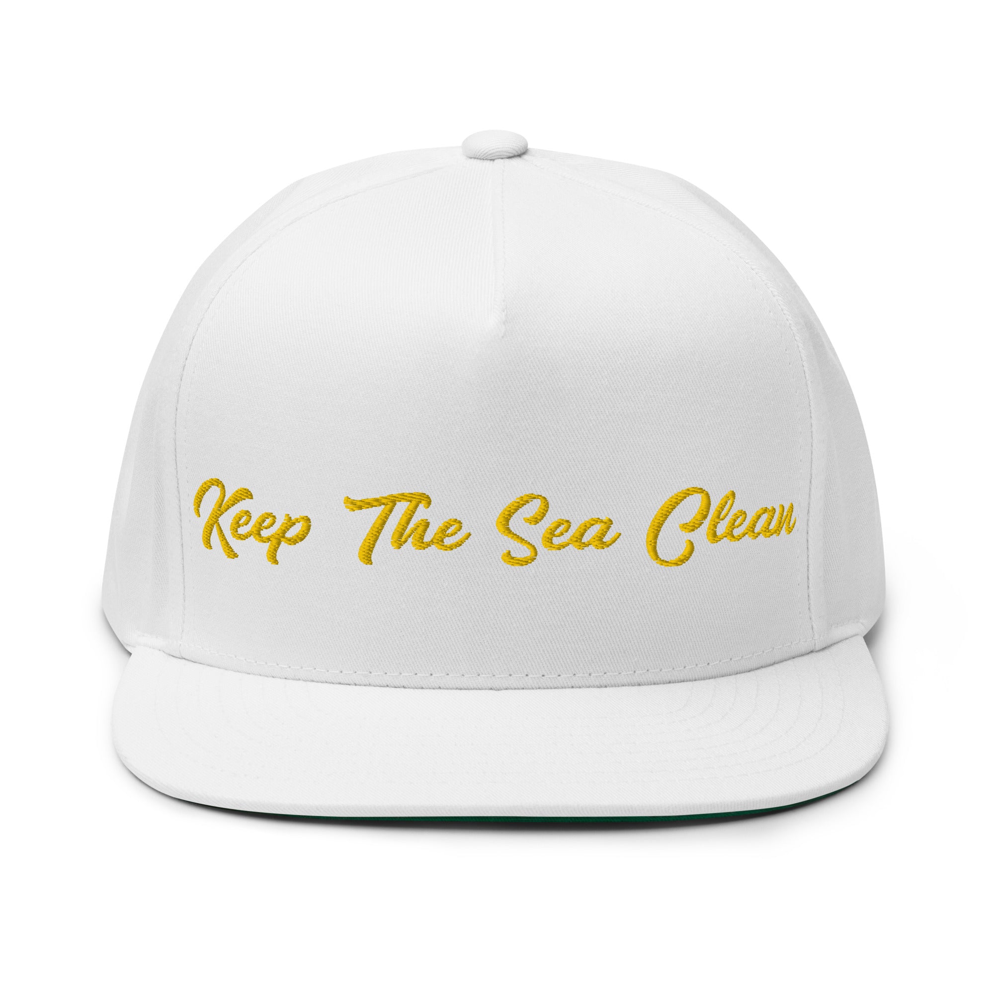 Flat Bill Cap Keep The Sea Clean
