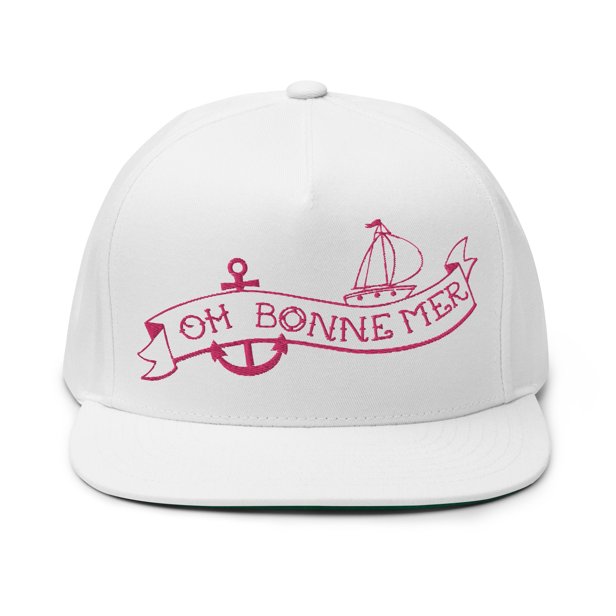 Casquette à Visière Plate en coton sergé Oh Bonne Mer Tattoo Flamingo