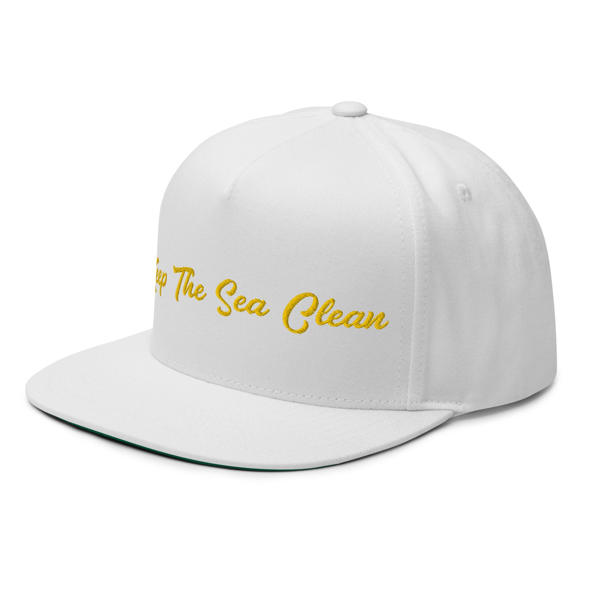 Flat Bill Cap Keep The Sea Clean