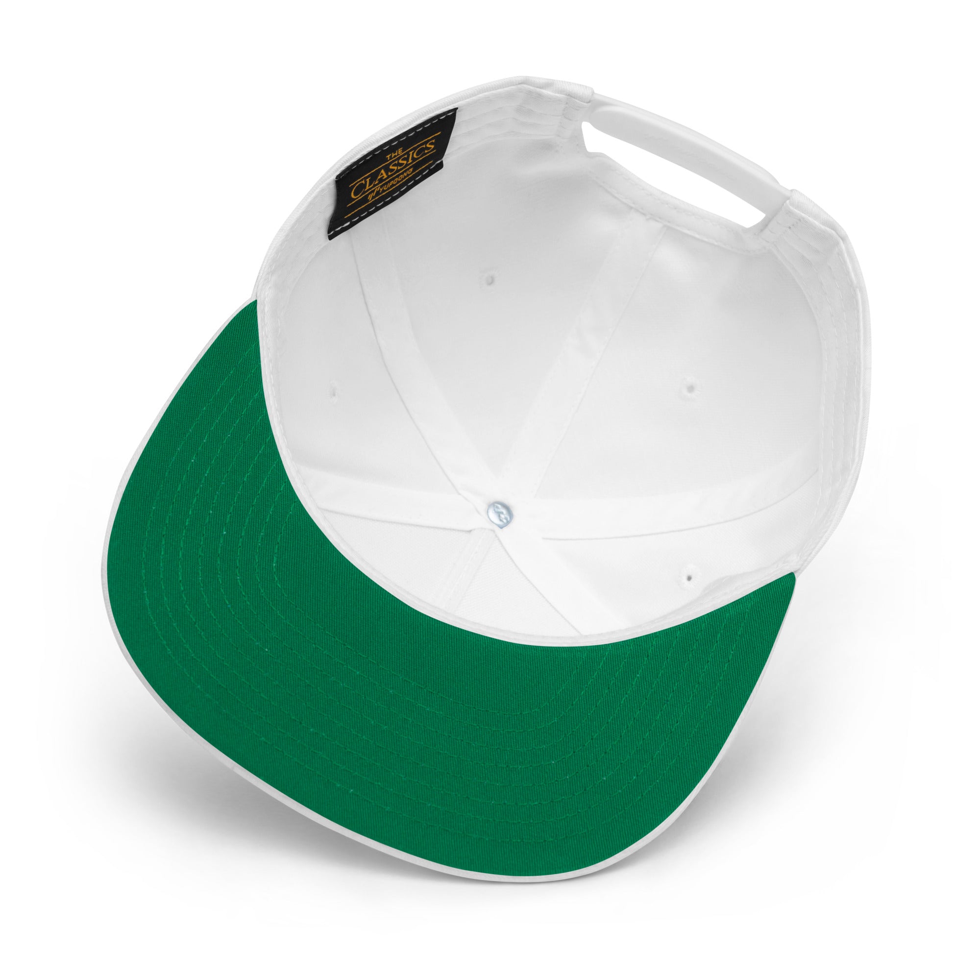 Casquette à Visière Plate en coton sergé No Skiboots on Dancefloor brodé sur 3 côtés 3DPuffy