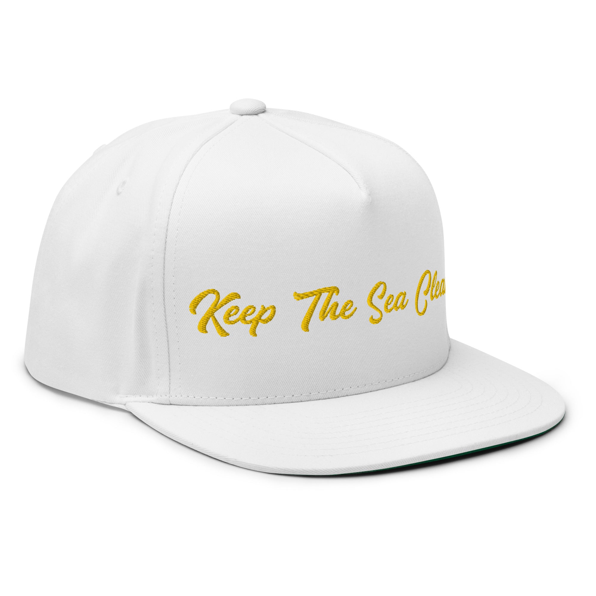 Flat Bill Cap Keep The Sea Clean