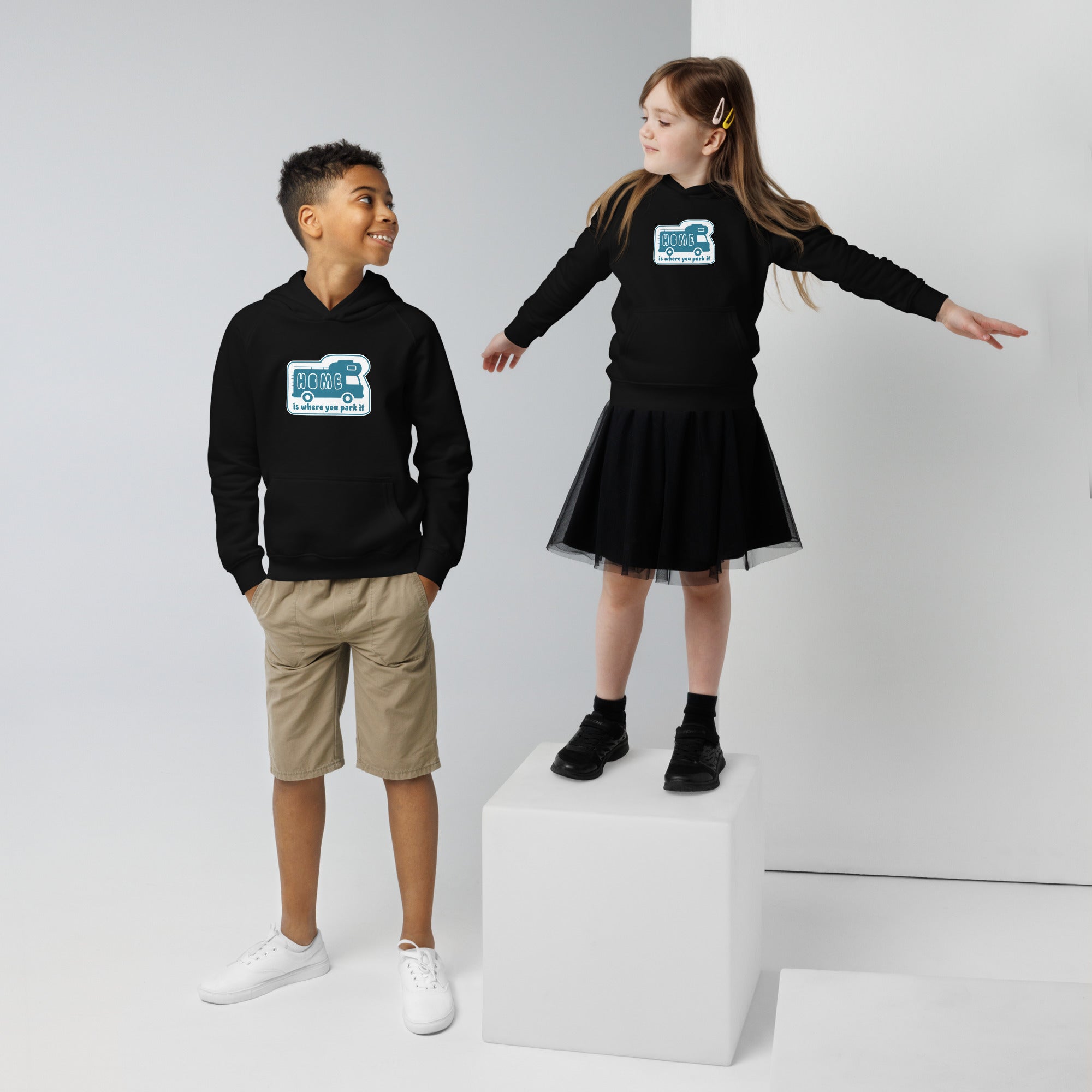 Sweat à capuche écologique pour enfants Bold Camper Van