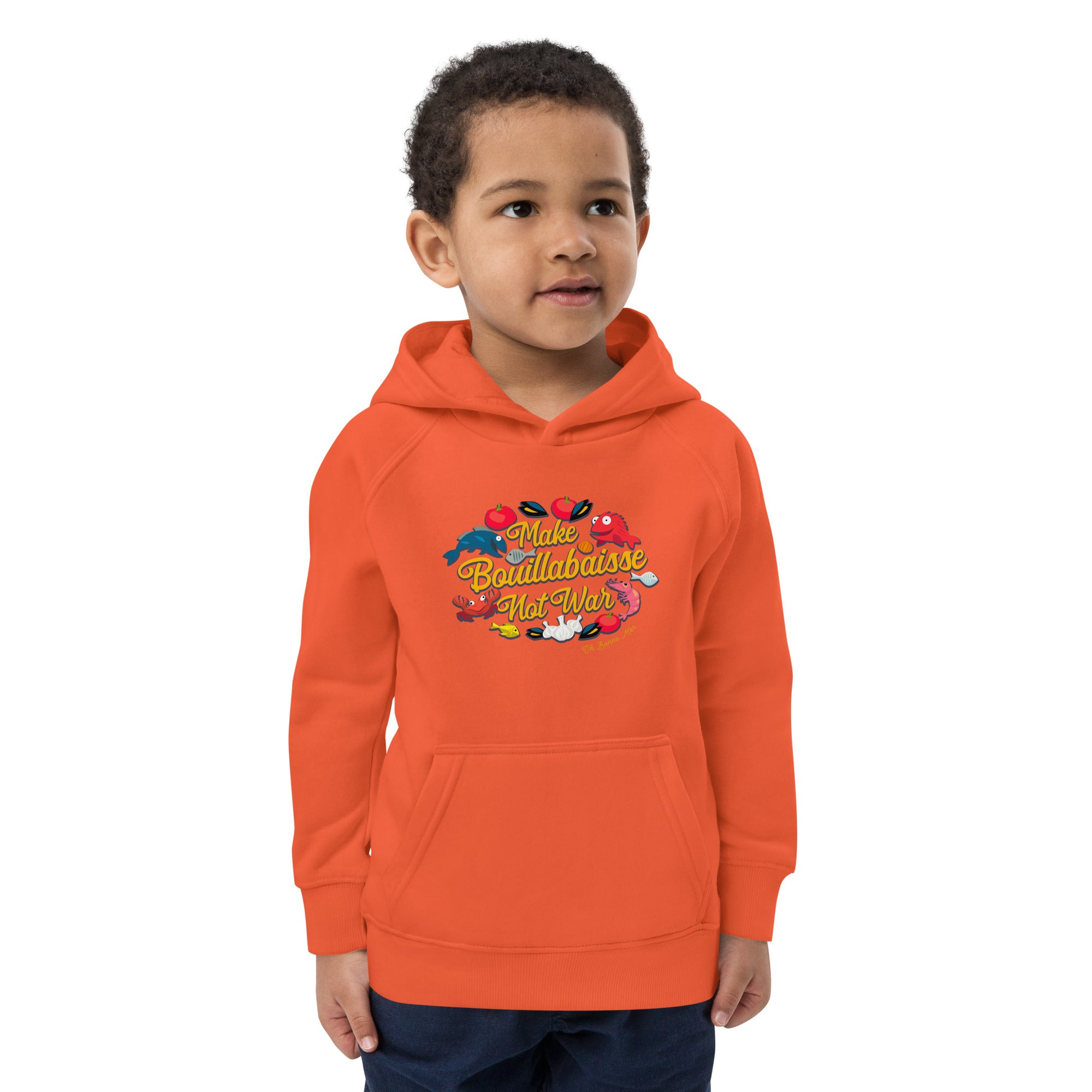 Sweat à capuche écologique pour enfants Make Bouillabaisse Not War