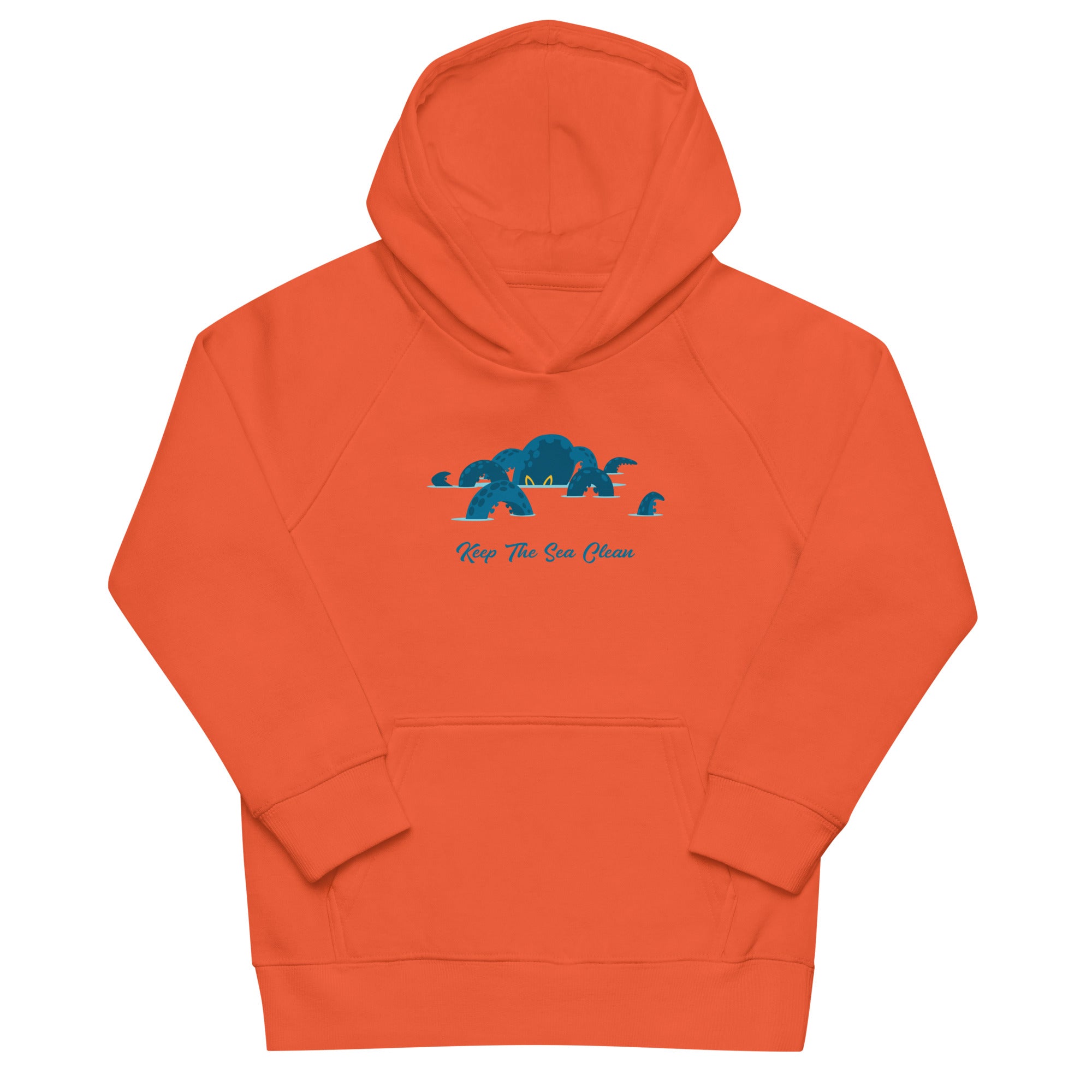 Kids eco hoodie Octopus Blue