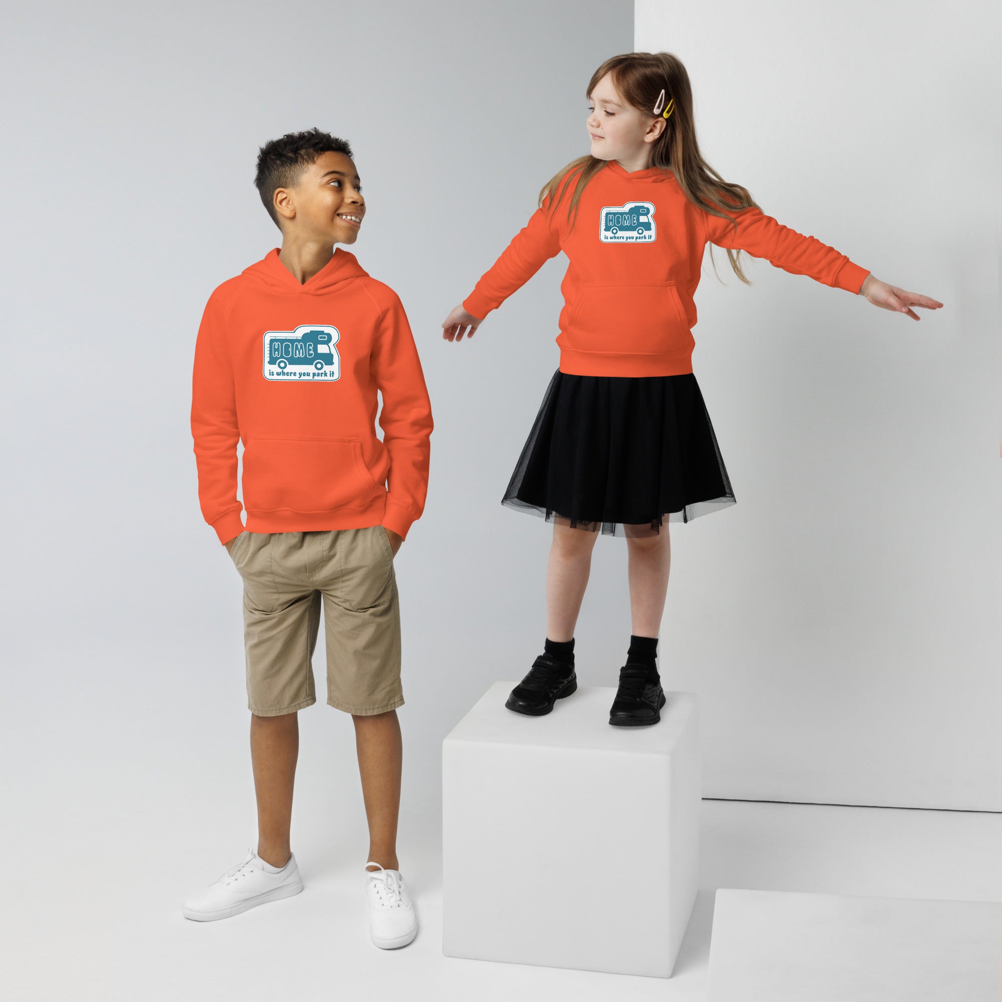 Sweat à capuche écologique pour enfants Bold Camper Van