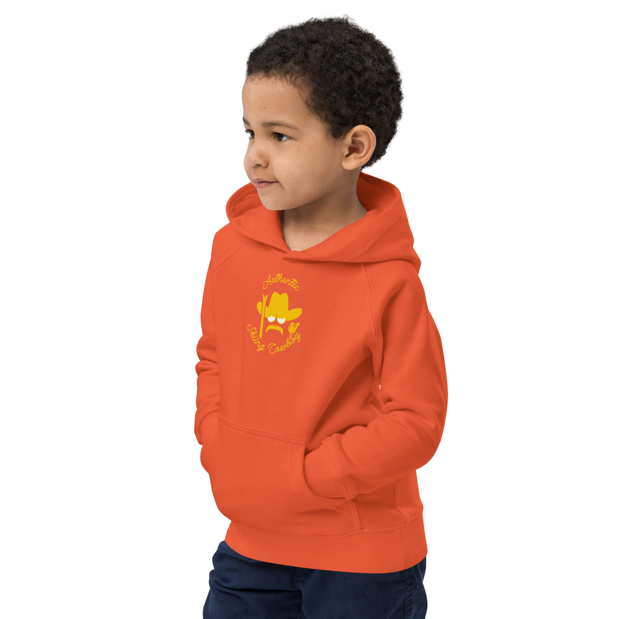 Sweat à capuche écologique pour enfants Authentic Skiing Cowboy