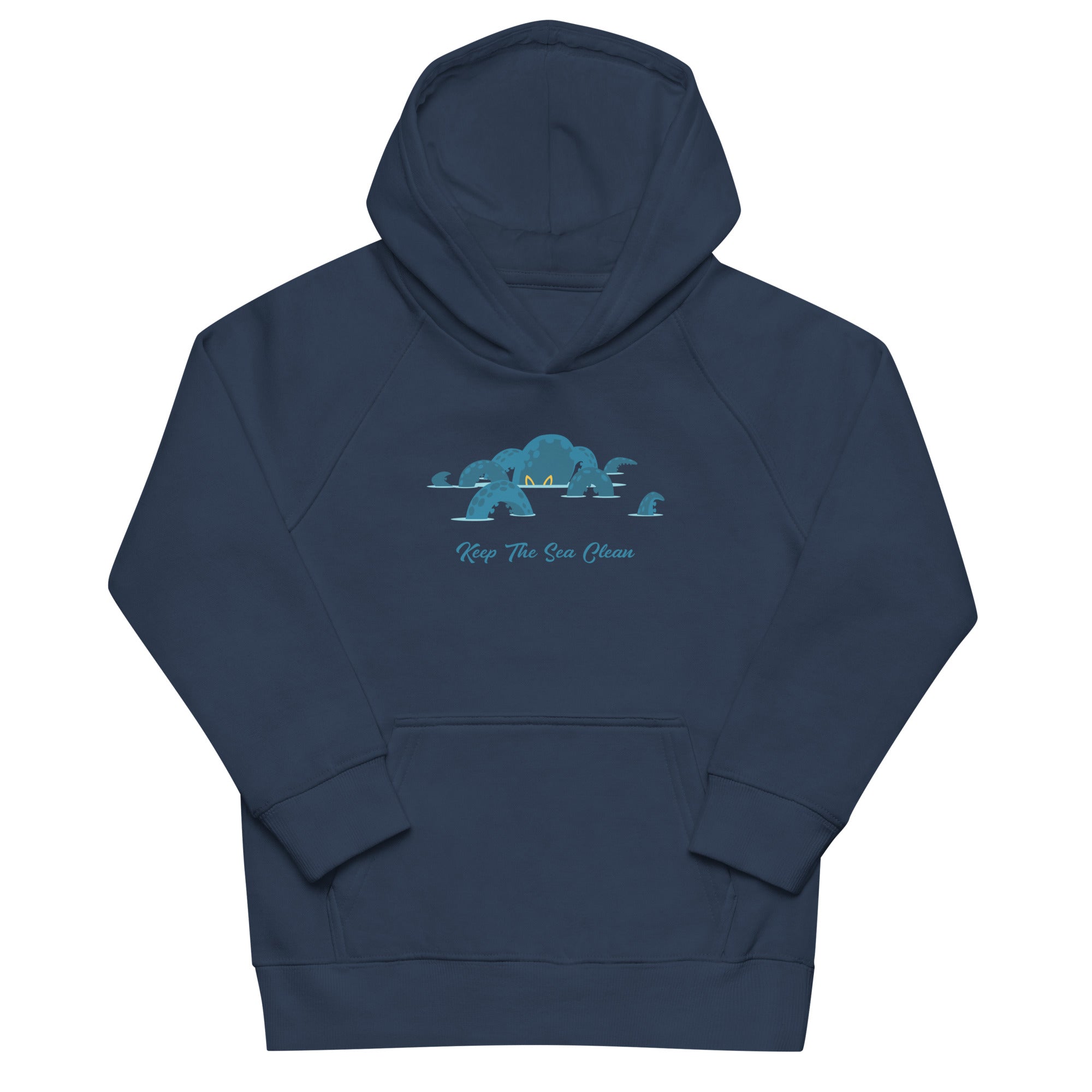 Sweat à capuche écologique pour enfants Octopus Blue
