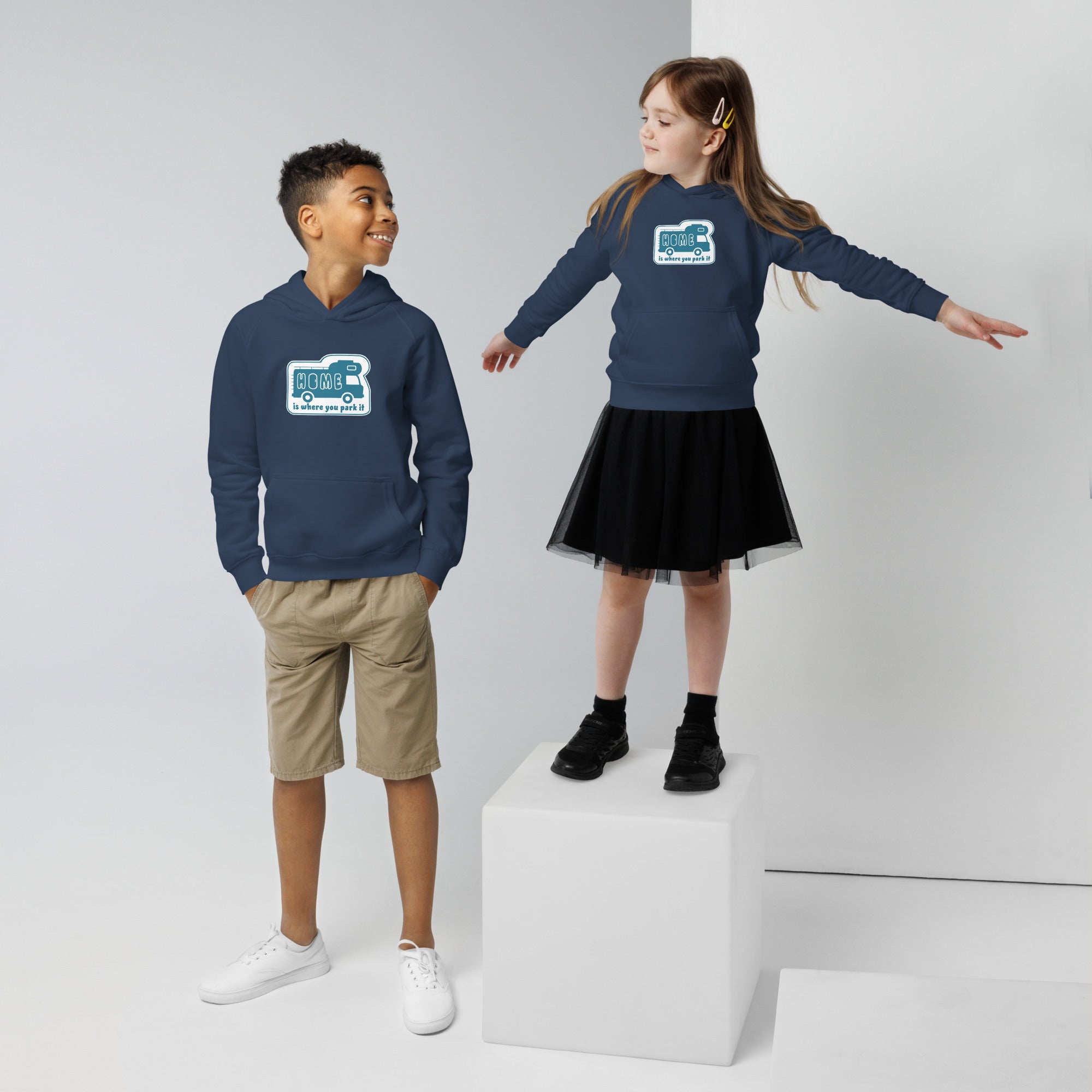 Sweat à capuche écologique pour enfants Bold Camper Van