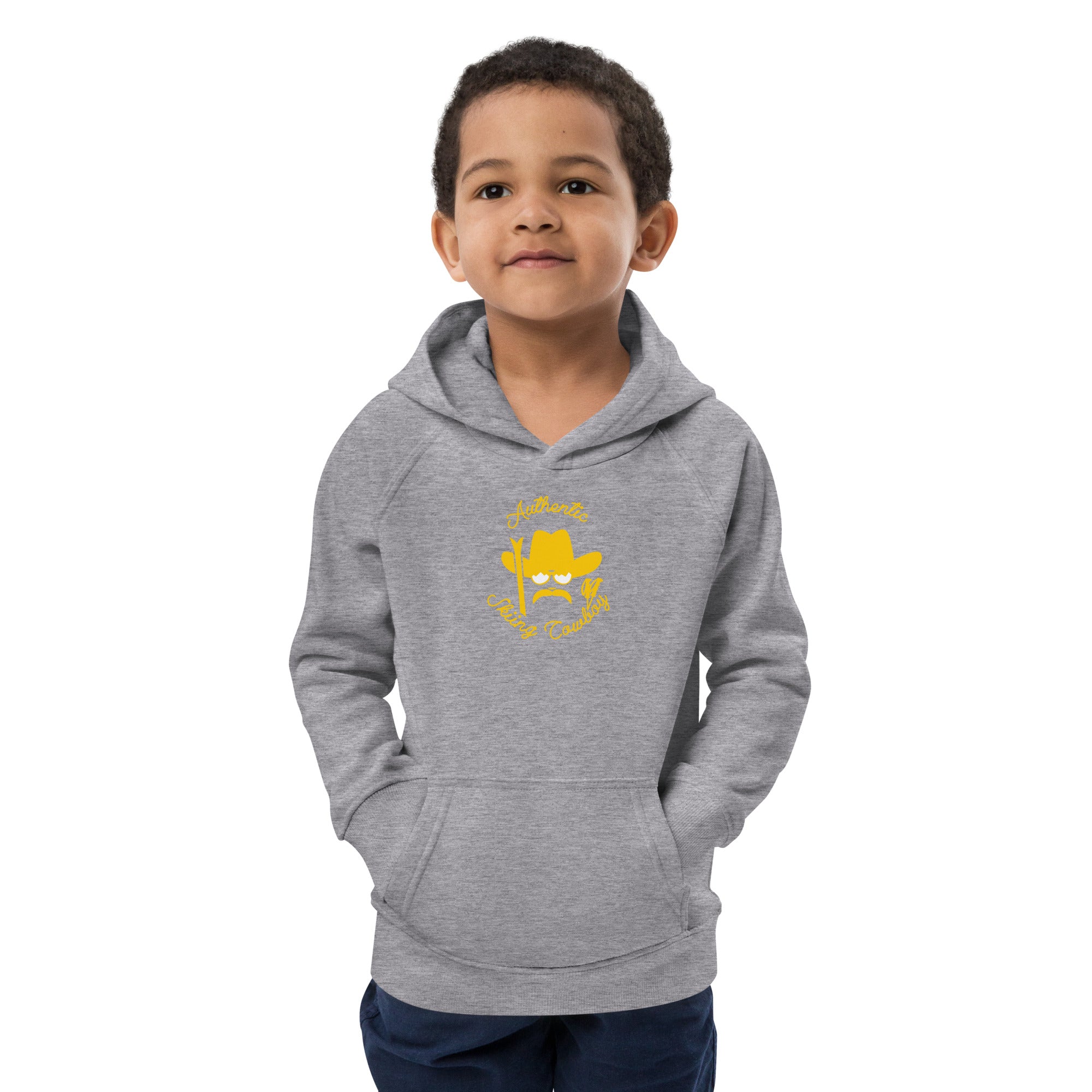 Sweat à capuche écologique pour enfants Authentic Skiing Cowboy