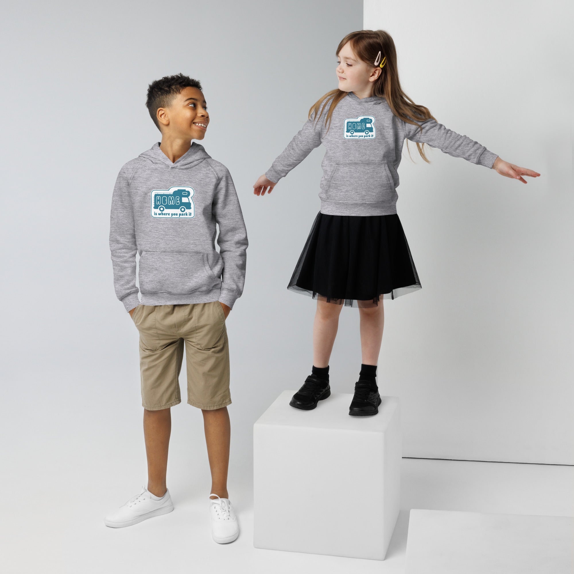 Sweat à capuche écologique pour enfants Bold Camper Van