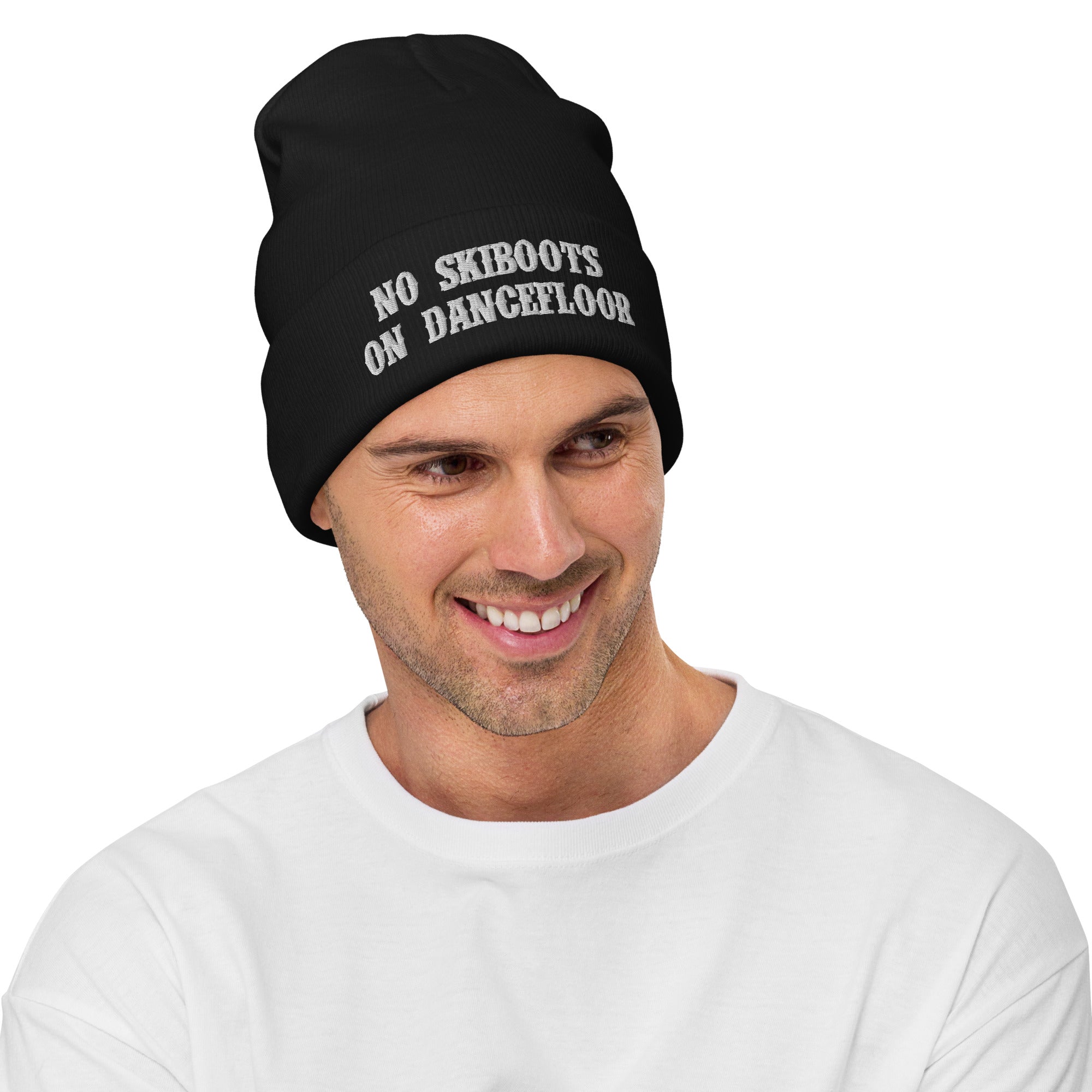 Ribbed beanie No Skiboots on Dancefloor white