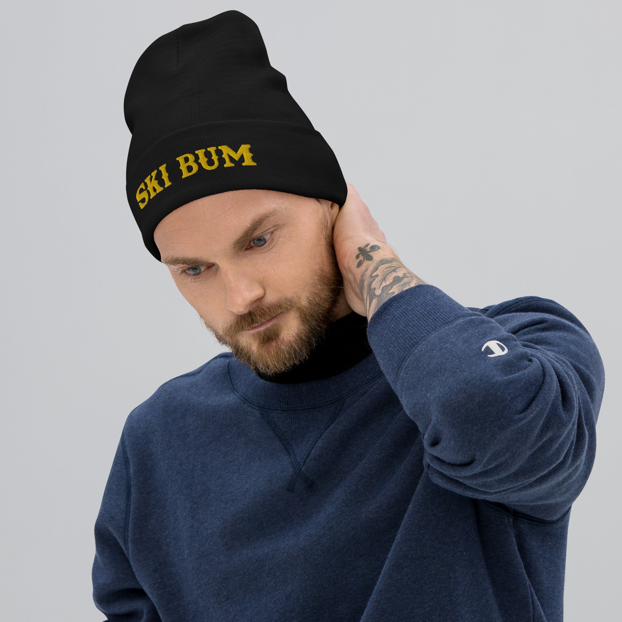 Bonnet en tricot côtelé Ski Bum Doré