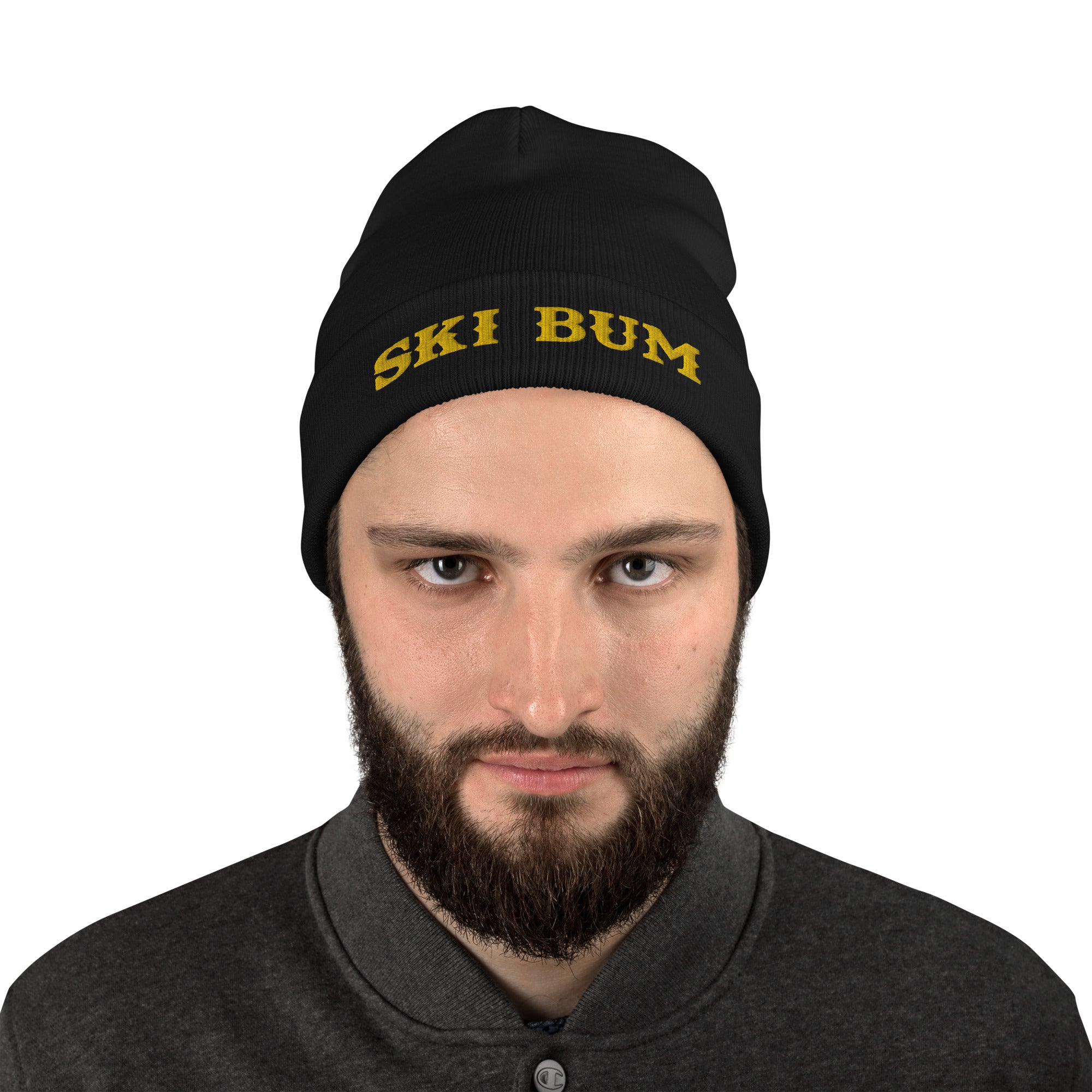 Bonnet en tricot côtelé Ski Bum Doré