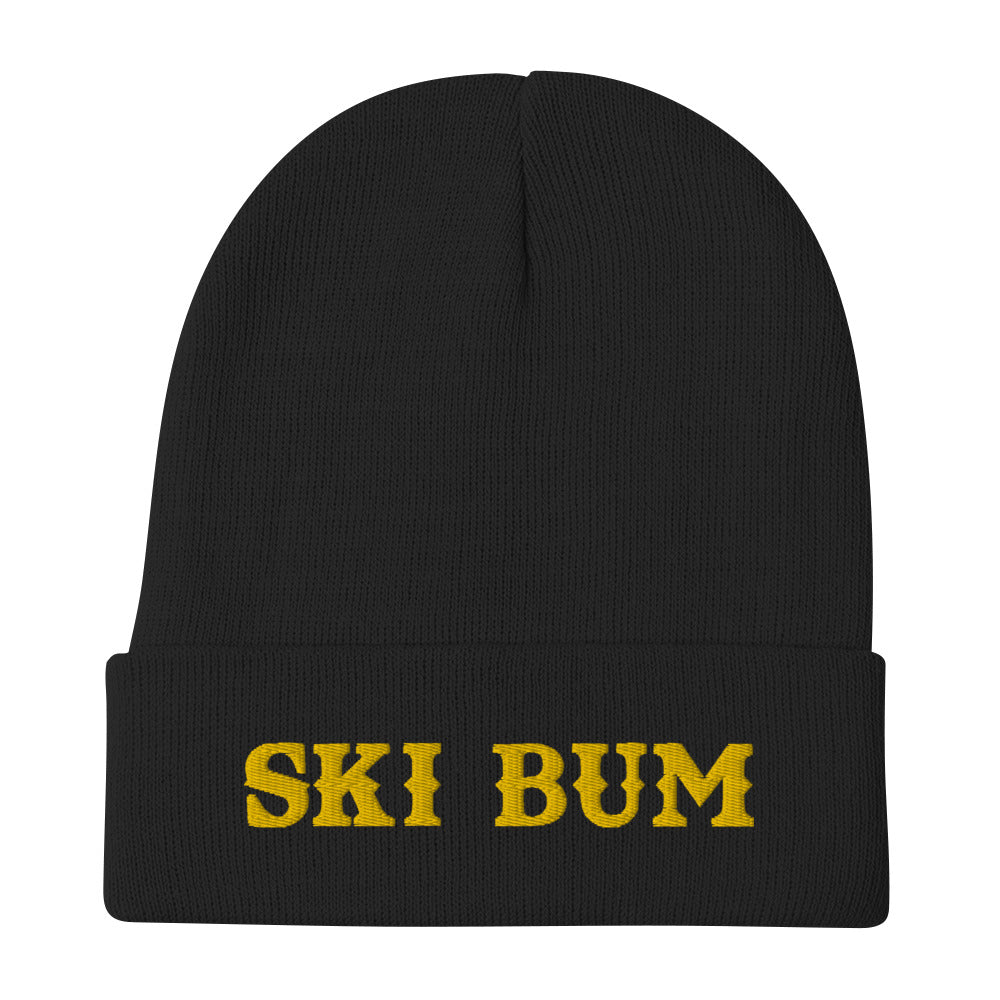 Bonnet en tricot côtelé Ski Bum Doré