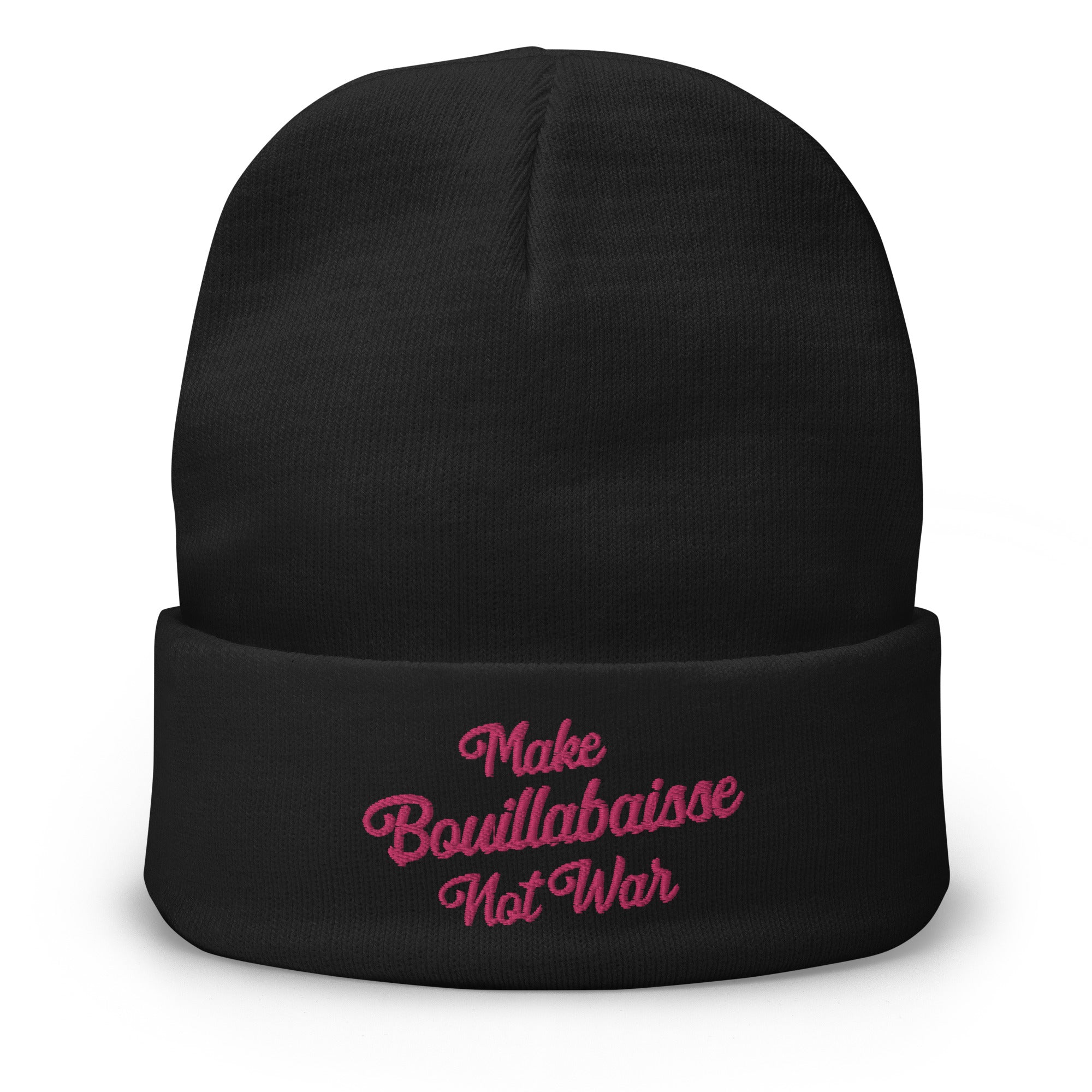 Ribbed beanie Make Bouillabaisse Not War Flamingo