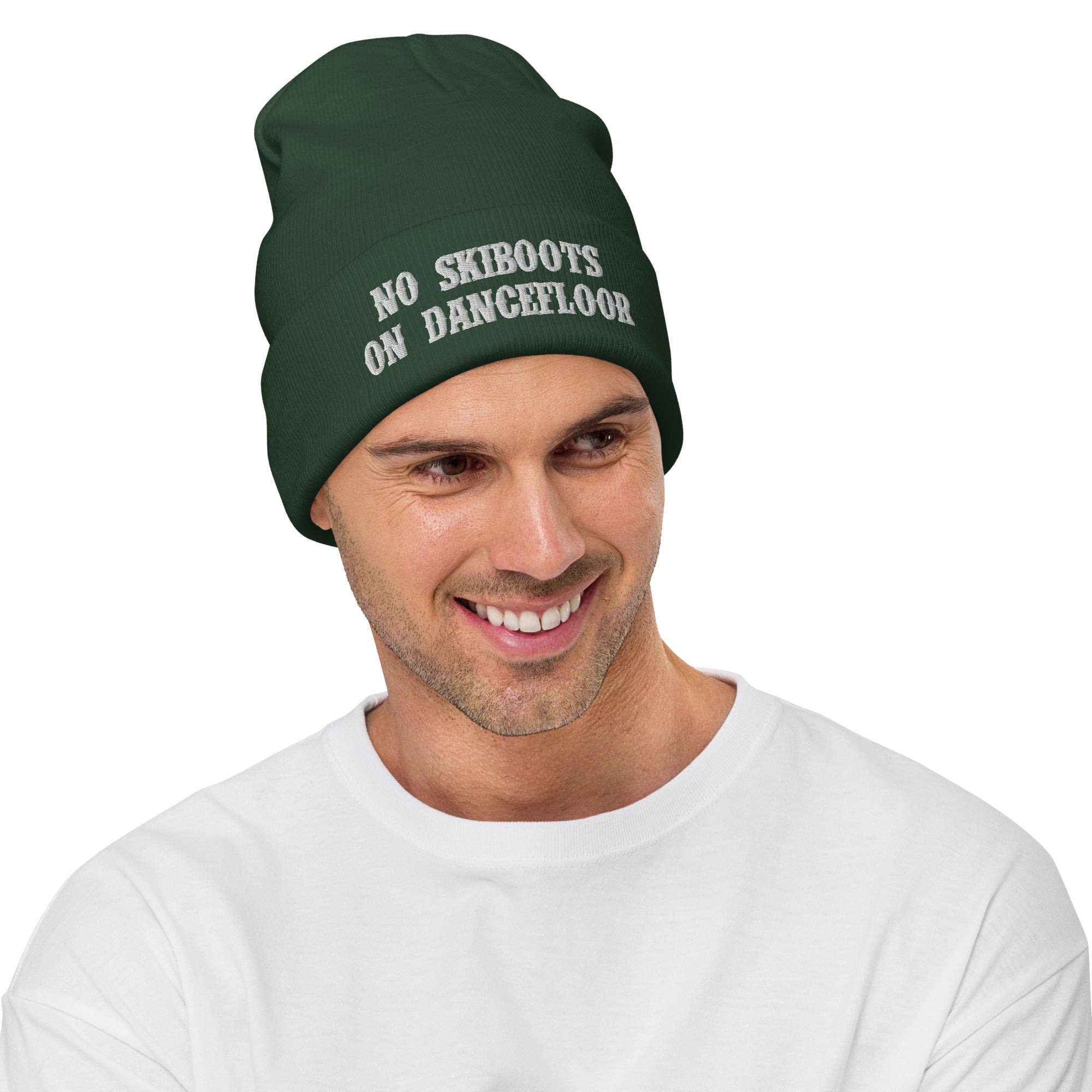 Ribbed beanie No Skiboots on Dancefloor white