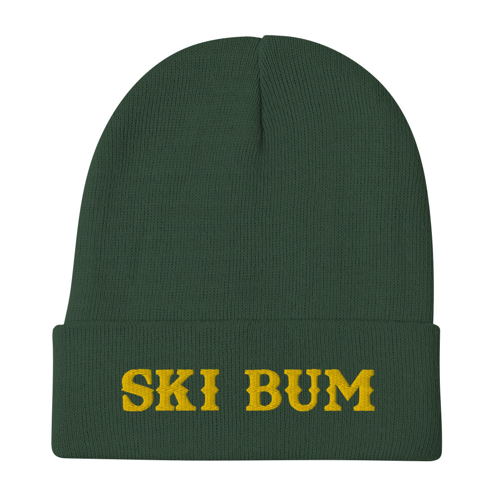 Bonnet en tricot côtelé Ski Bum Doré