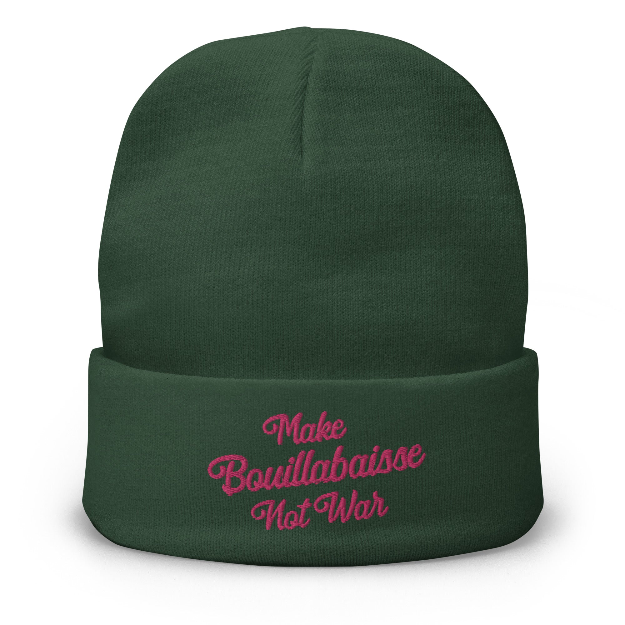 Ribbed beanie Make Bouillabaisse Not War Flamingo