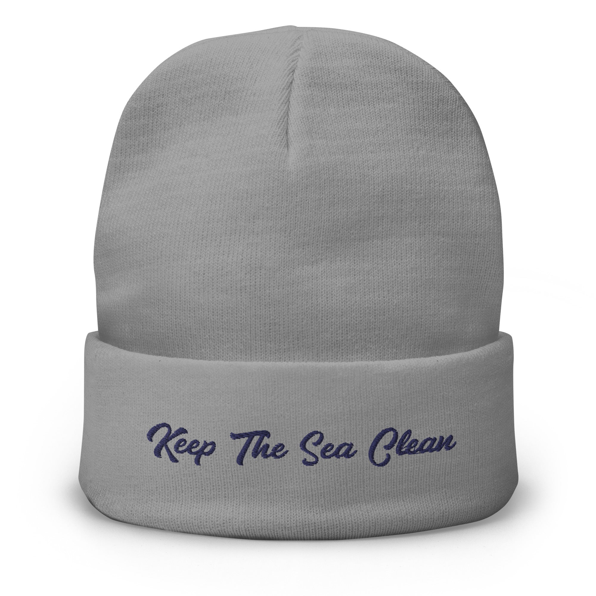 Ribbed beanie Keep The Sea Clean Navy