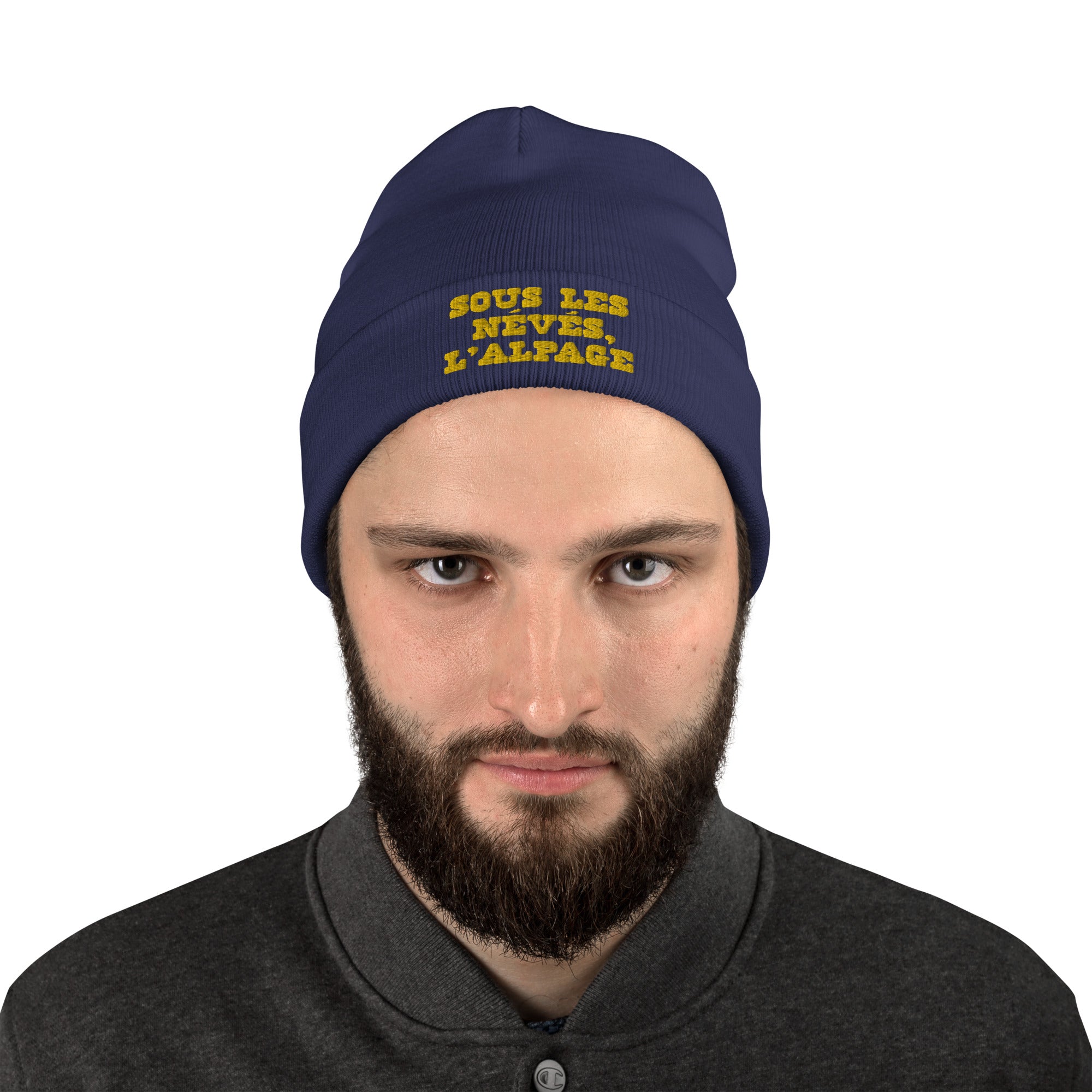 Ribbed beanie Sous les névés l'alpage Gold