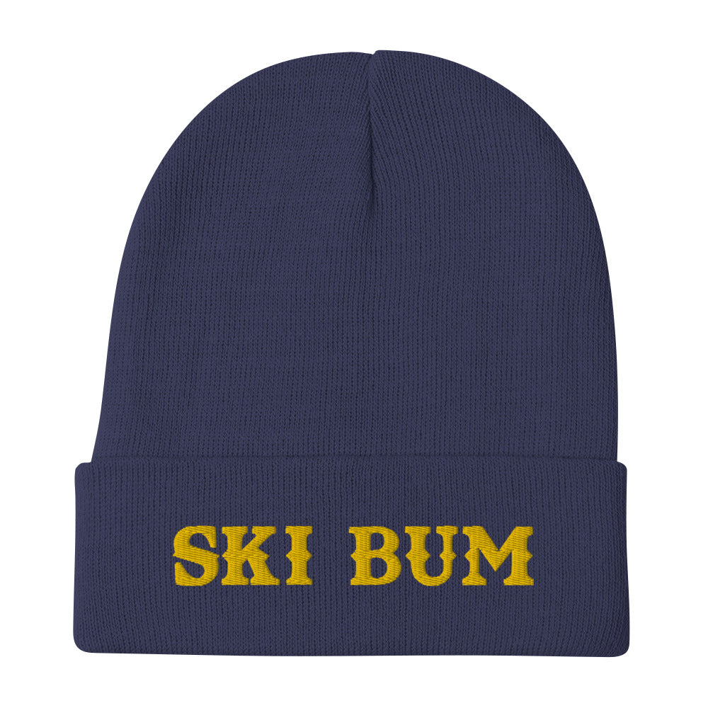 Bonnet en tricot côtelé Ski Bum Doré