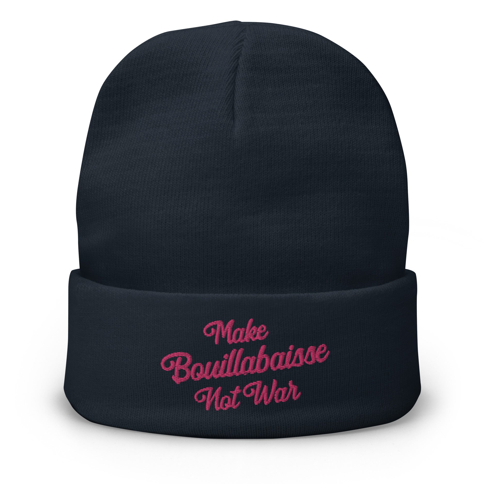 Ribbed beanie Make Bouillabaisse Not War Flamingo